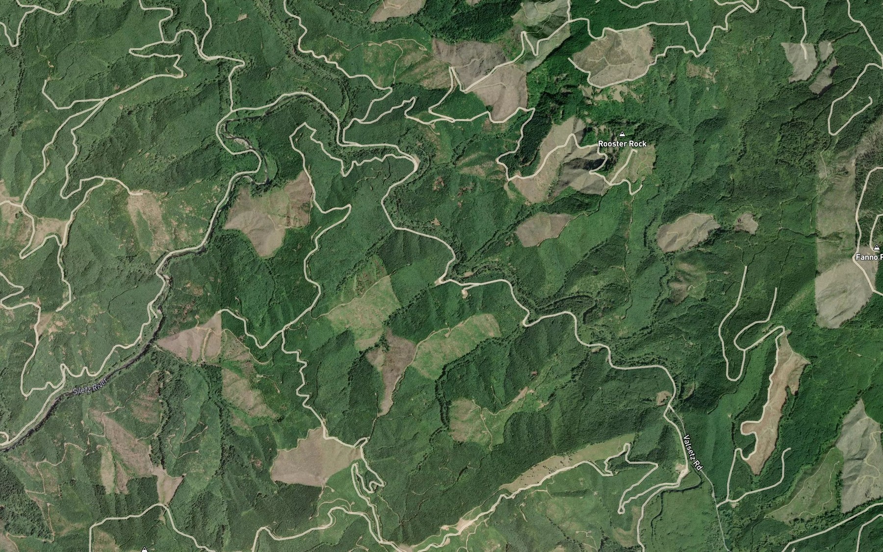 Satellite map of the Short Creek