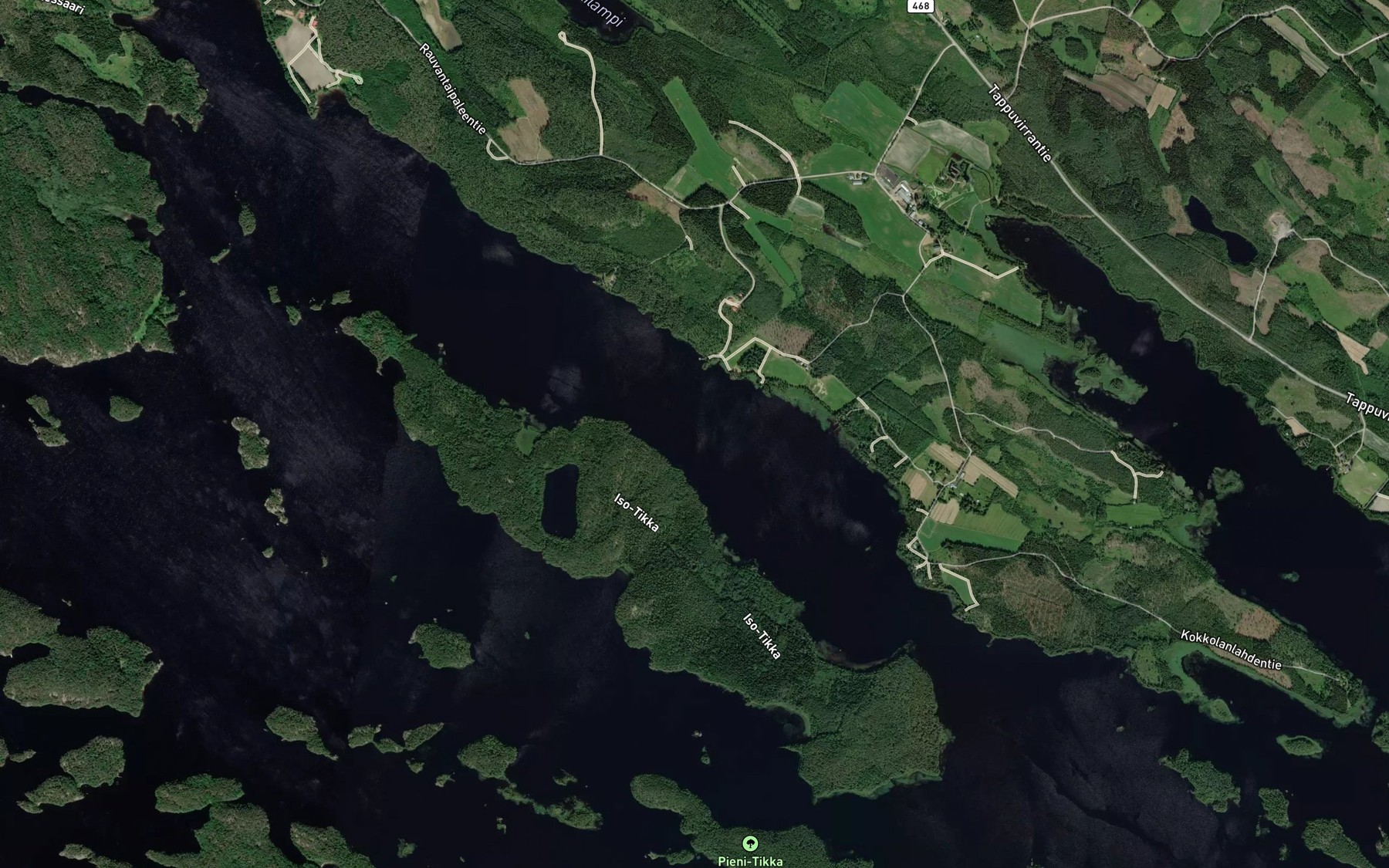 Satellite map of the Tikansalmi