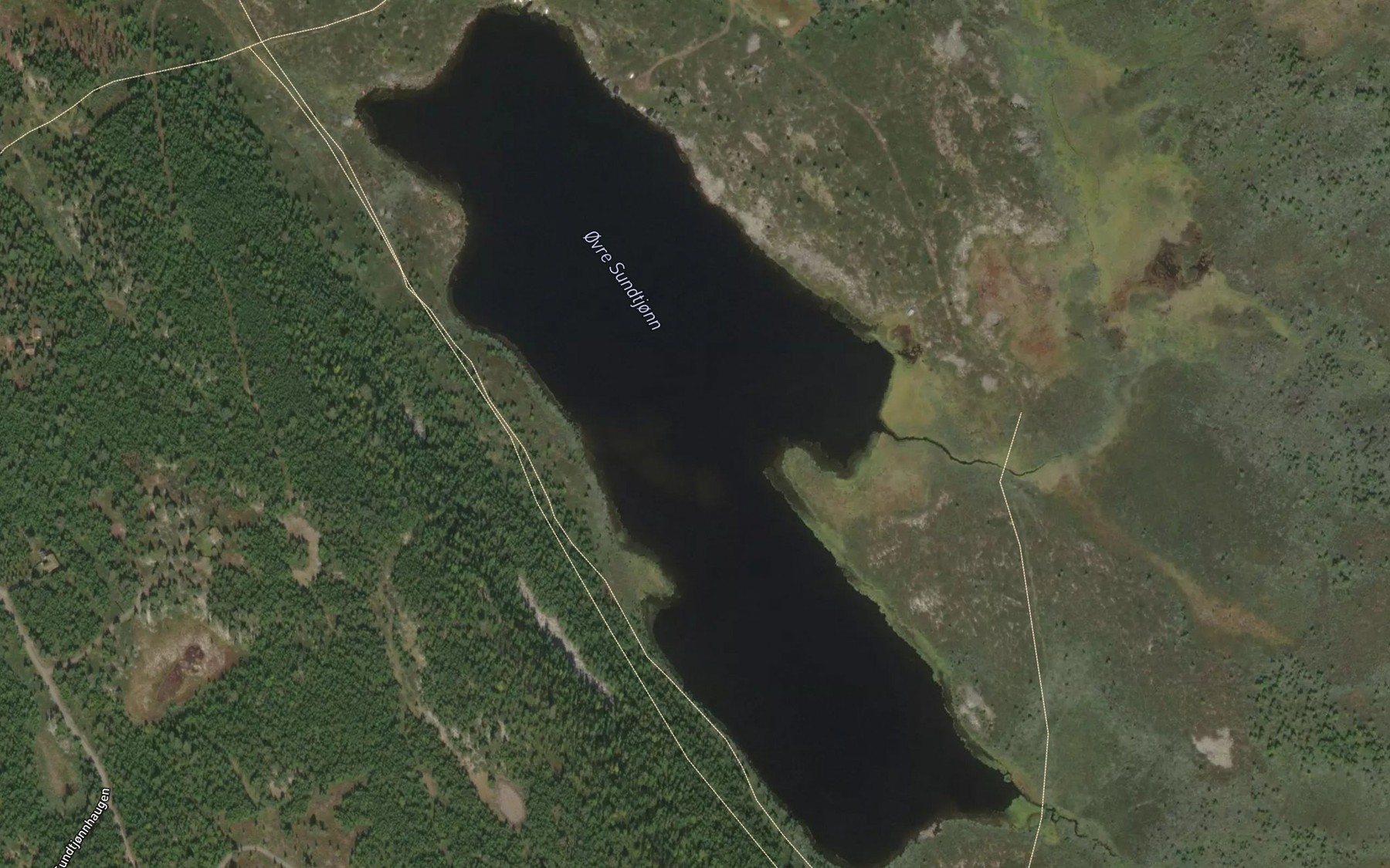 Satellite map of the Sundtjonn nordre