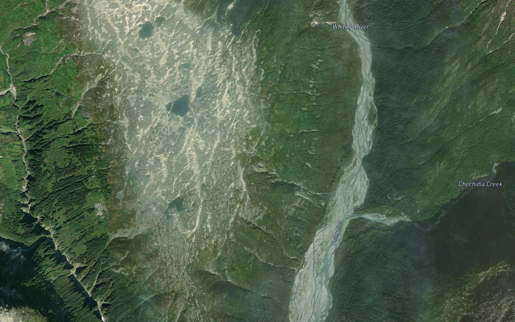 Satellite map of the Chechidla Creek