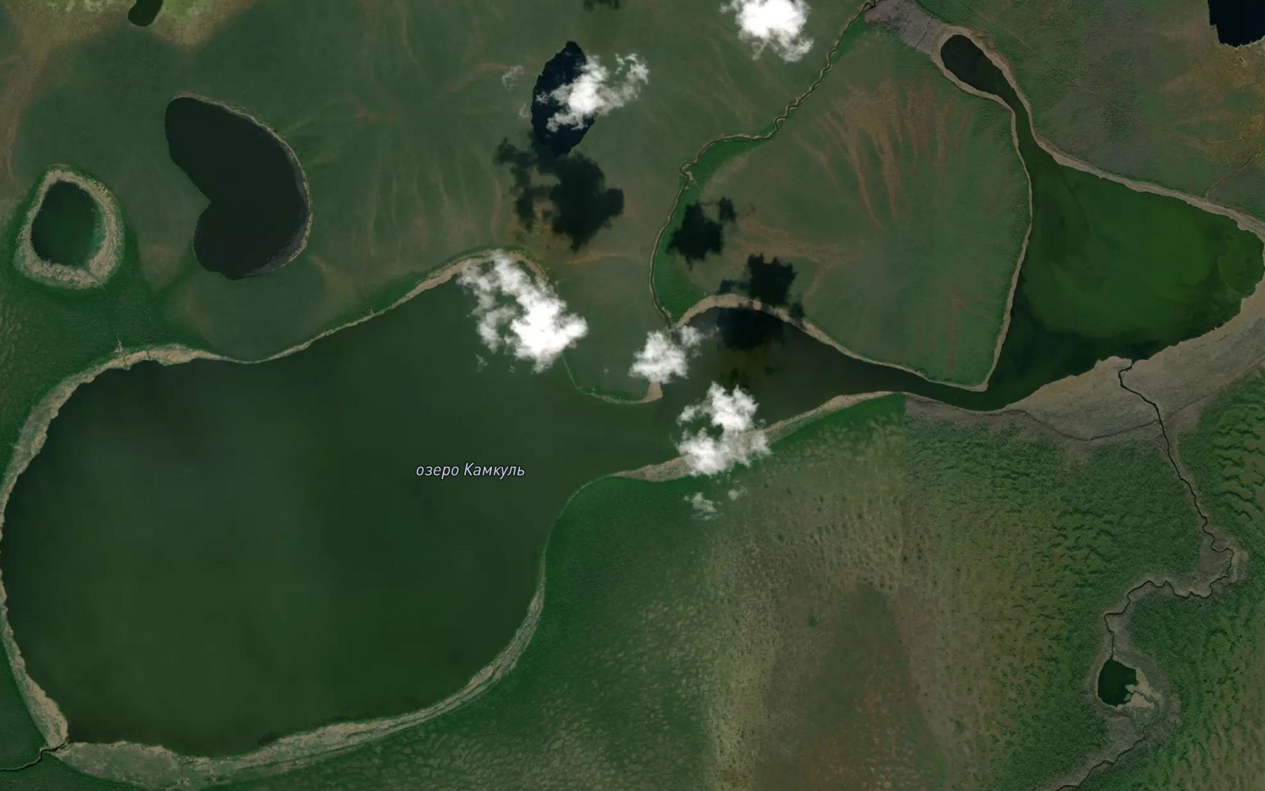 Satellite map of the Ozero Komkul'