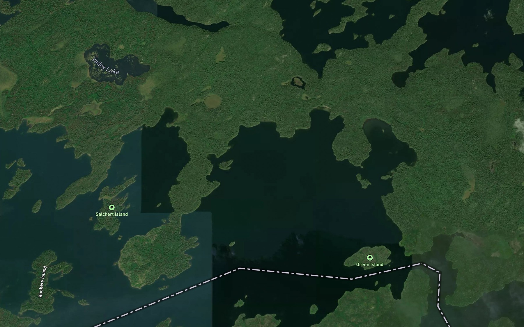 Satellite map of the Bayley Bay