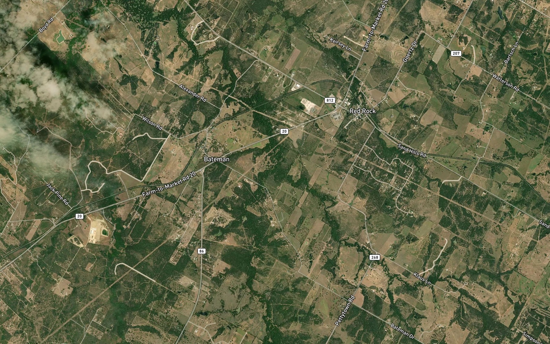 Satellite map of the Upper Elm Creek