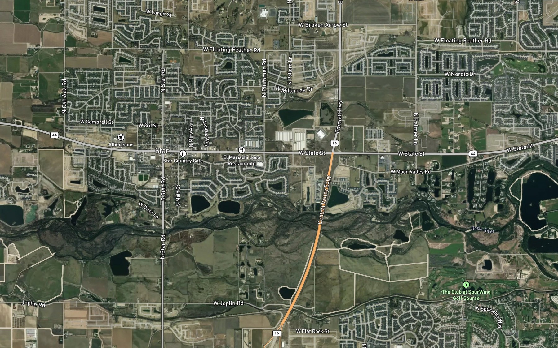 Satellite map of the Lawrence Kennedy Canal
