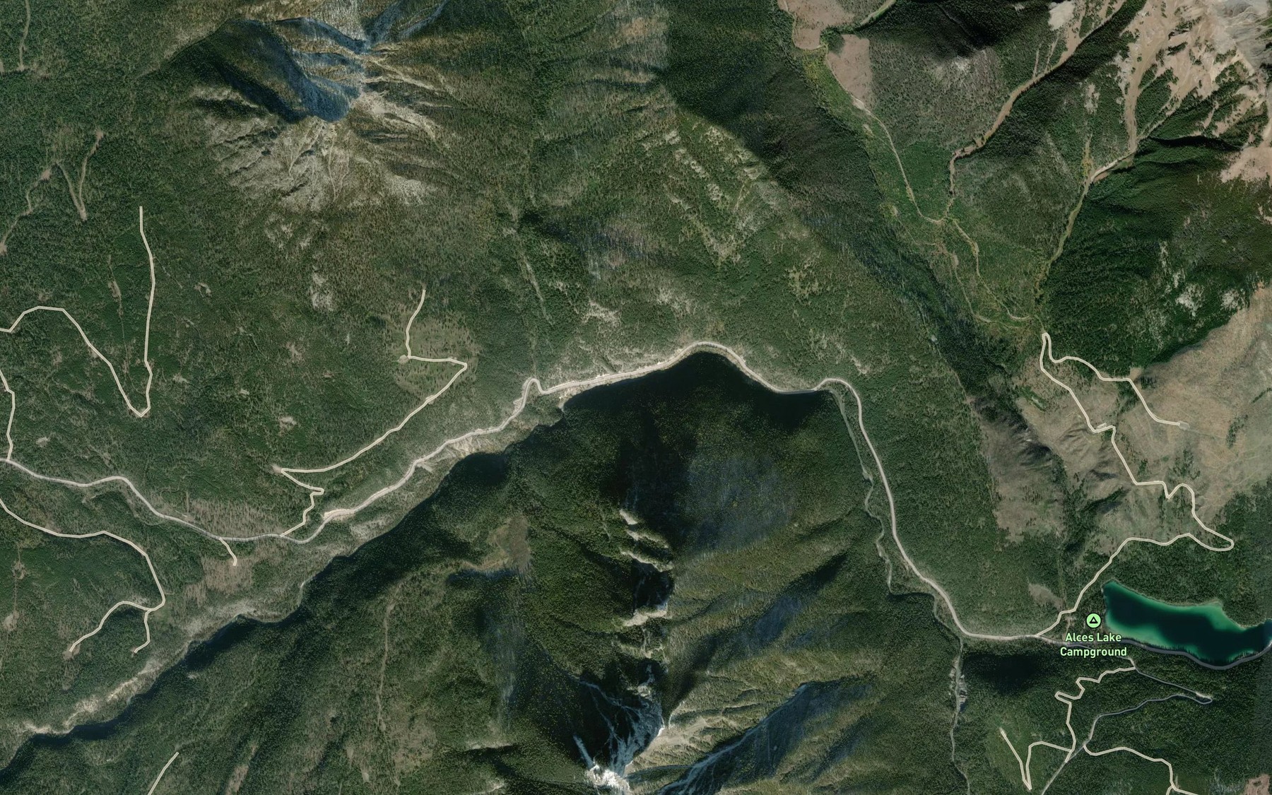 Satellite map of the Fawn Creek