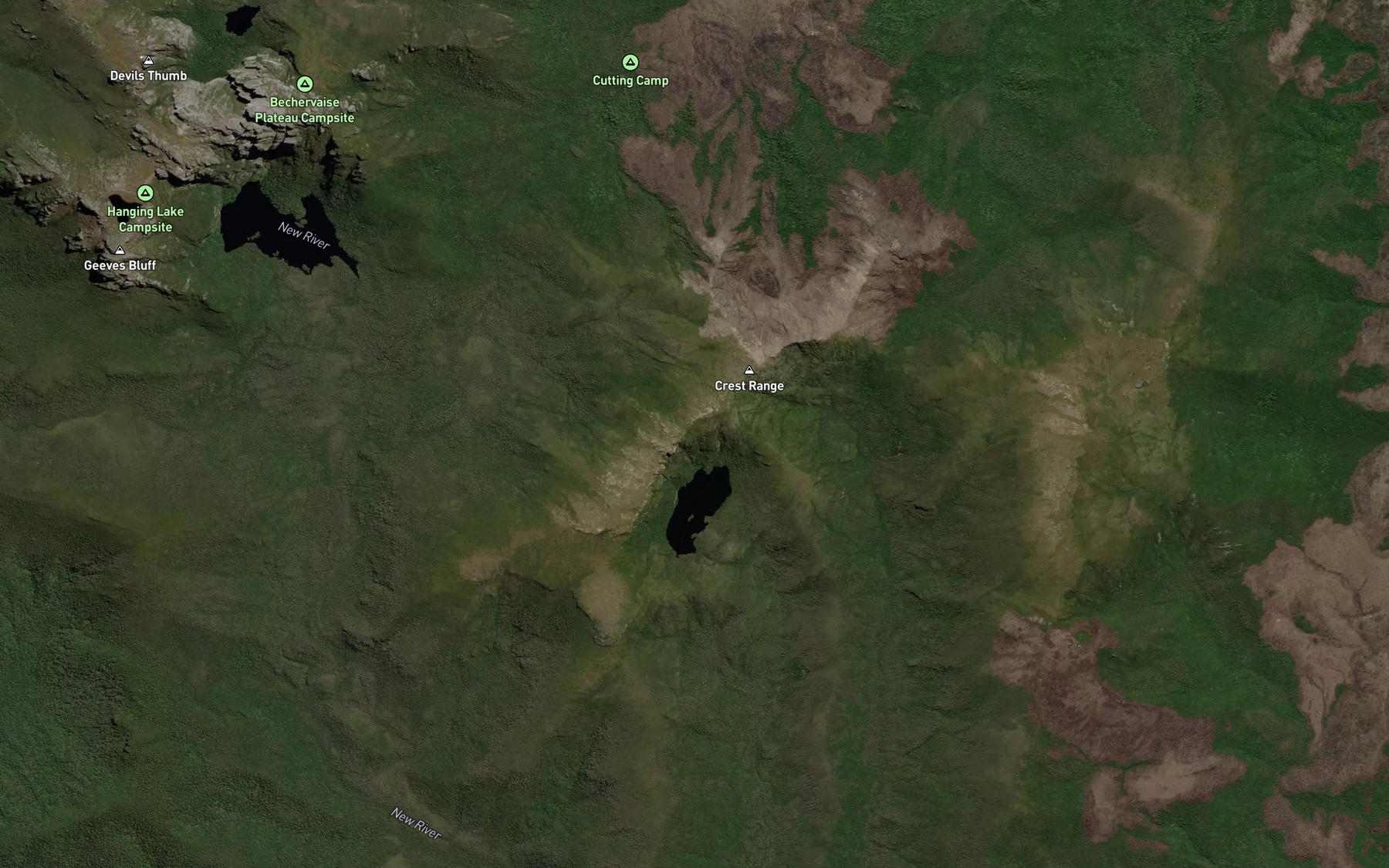 Satellite map of the Satellite Lake