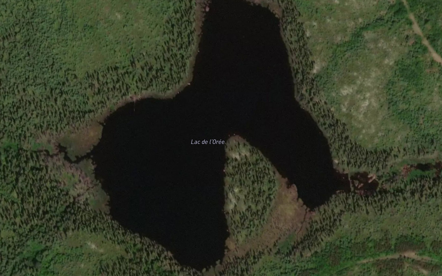 Satellite map of the Lac de l'Oree