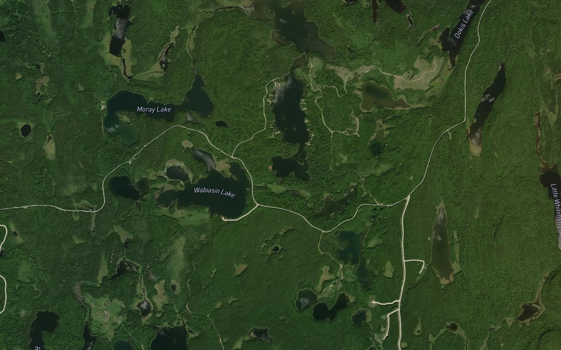 Satellite map of the Wabiasin Creek