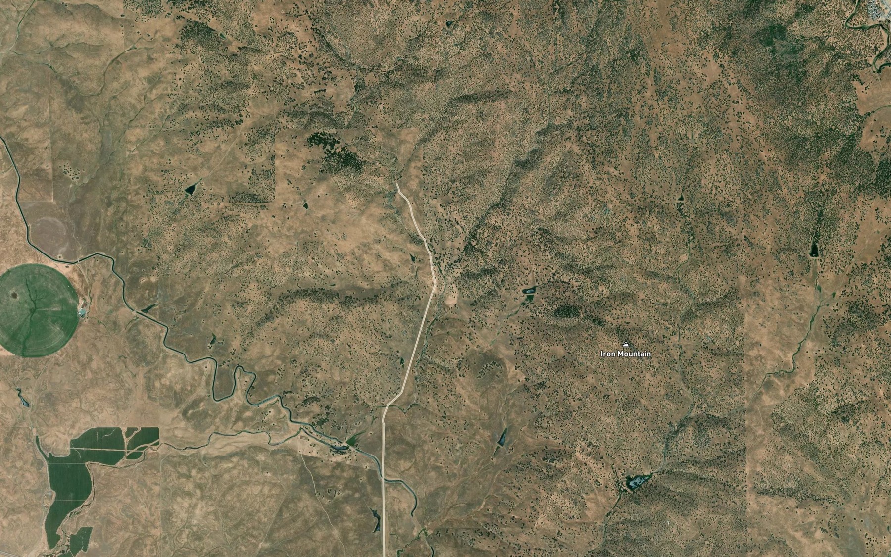 Satellite map of the Big Springs Creek