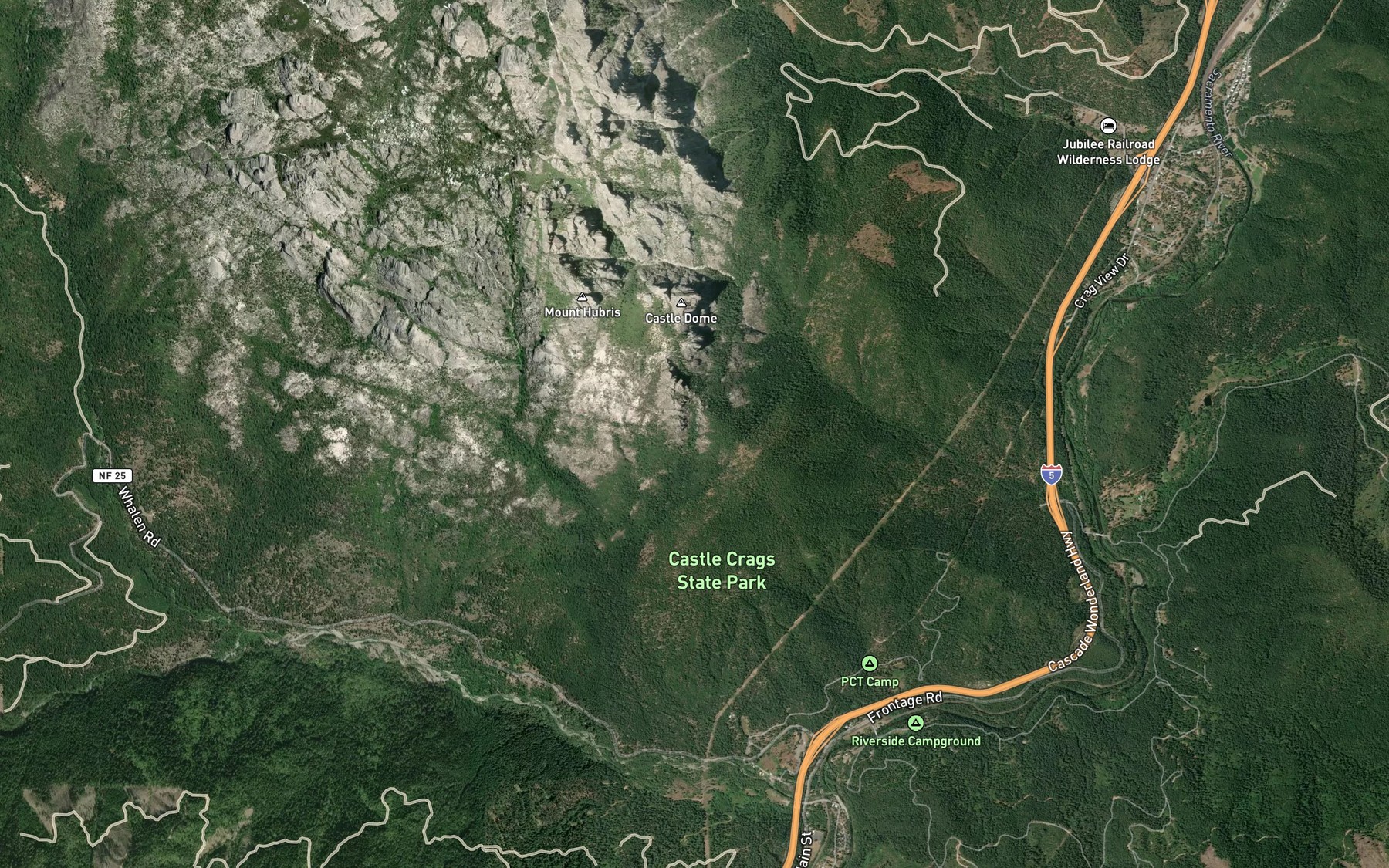 Satellite map of the Indian Springs