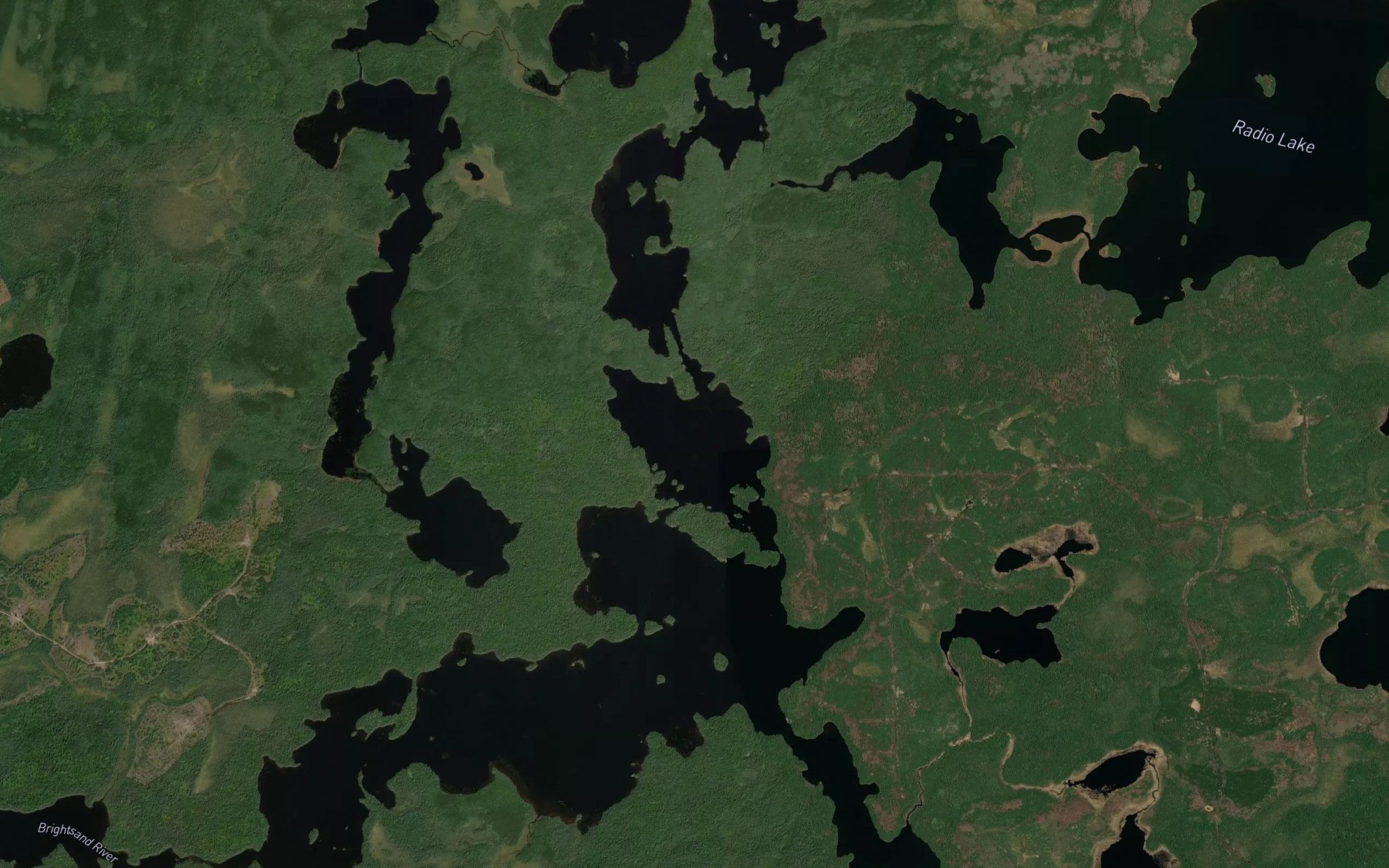 Satellite map of the Radio Creek