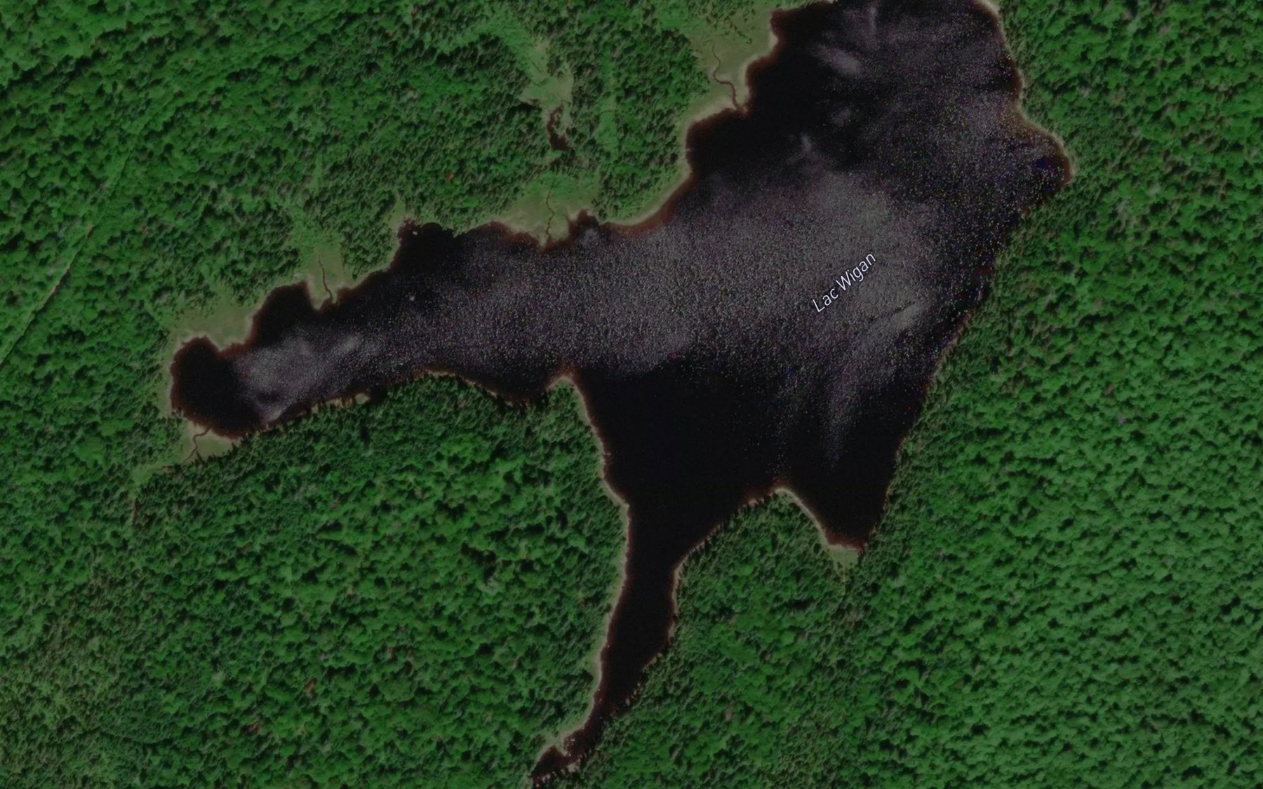 Satellite map of the Lac Wigan