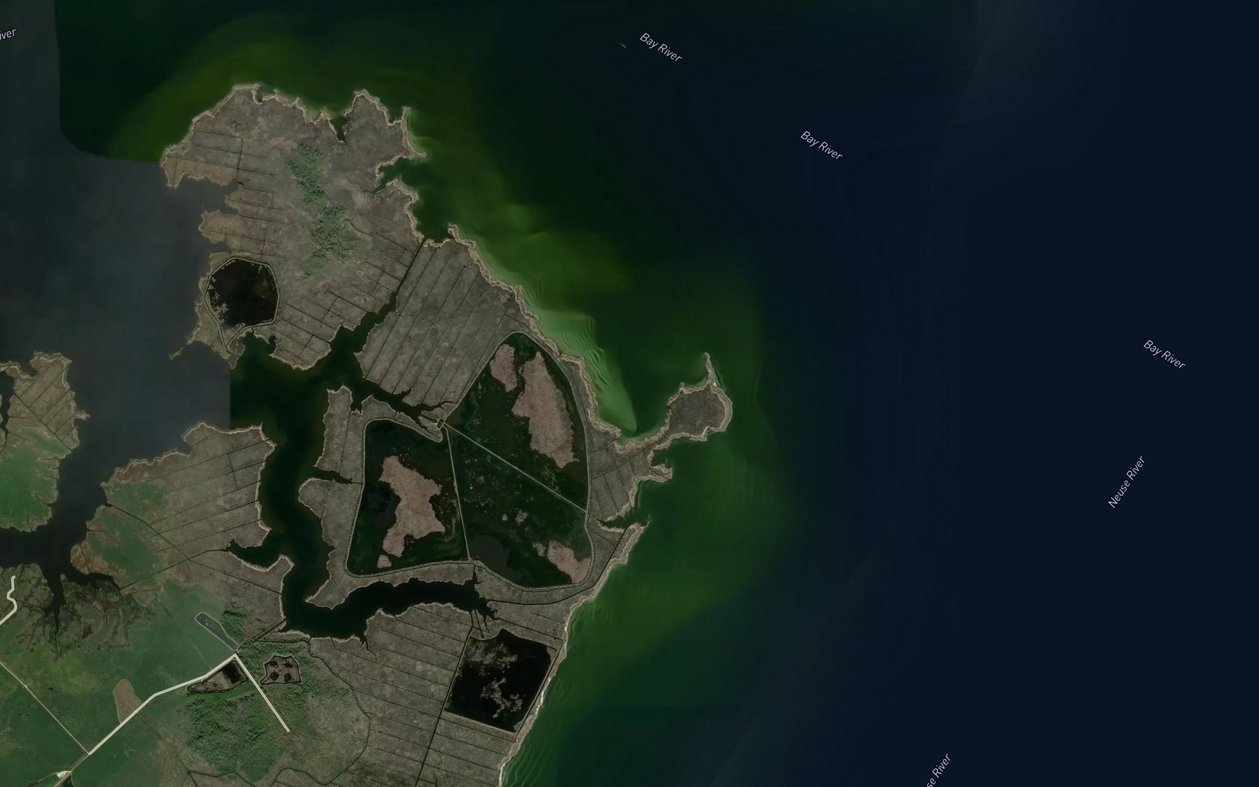 Satellite map of the Fisherman Bay