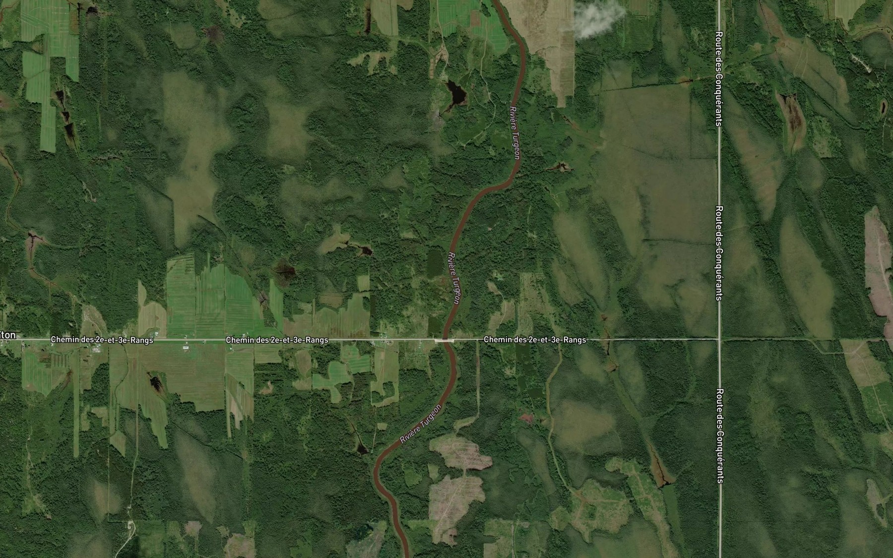 Satellite map of the Cours d'eau Poulin