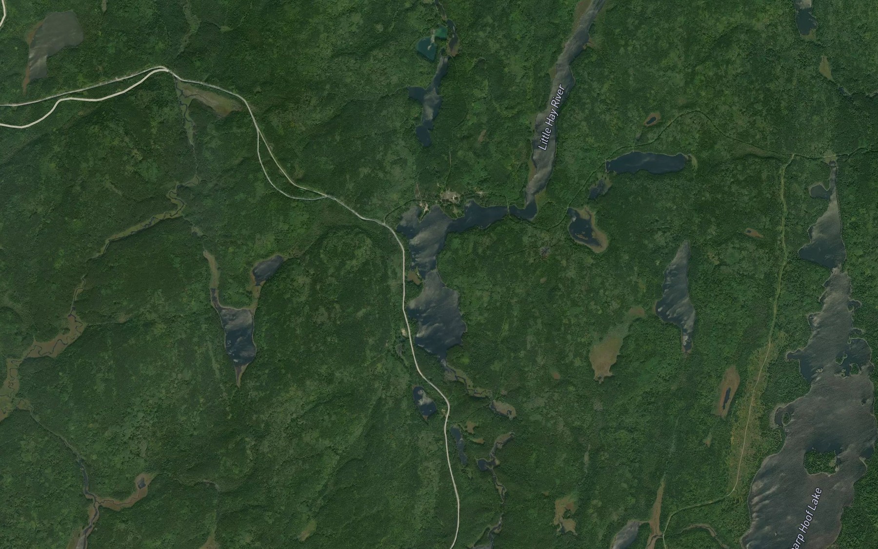 Satellite map of the Wrong Lake