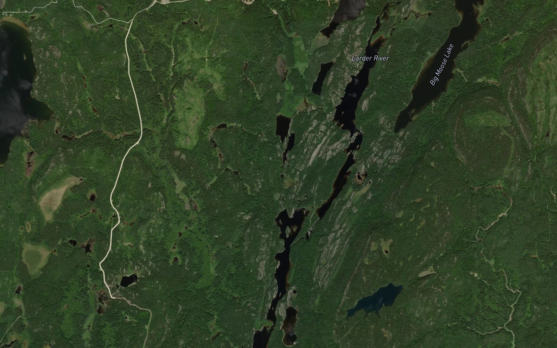 Satellite map of the Flat Rapids