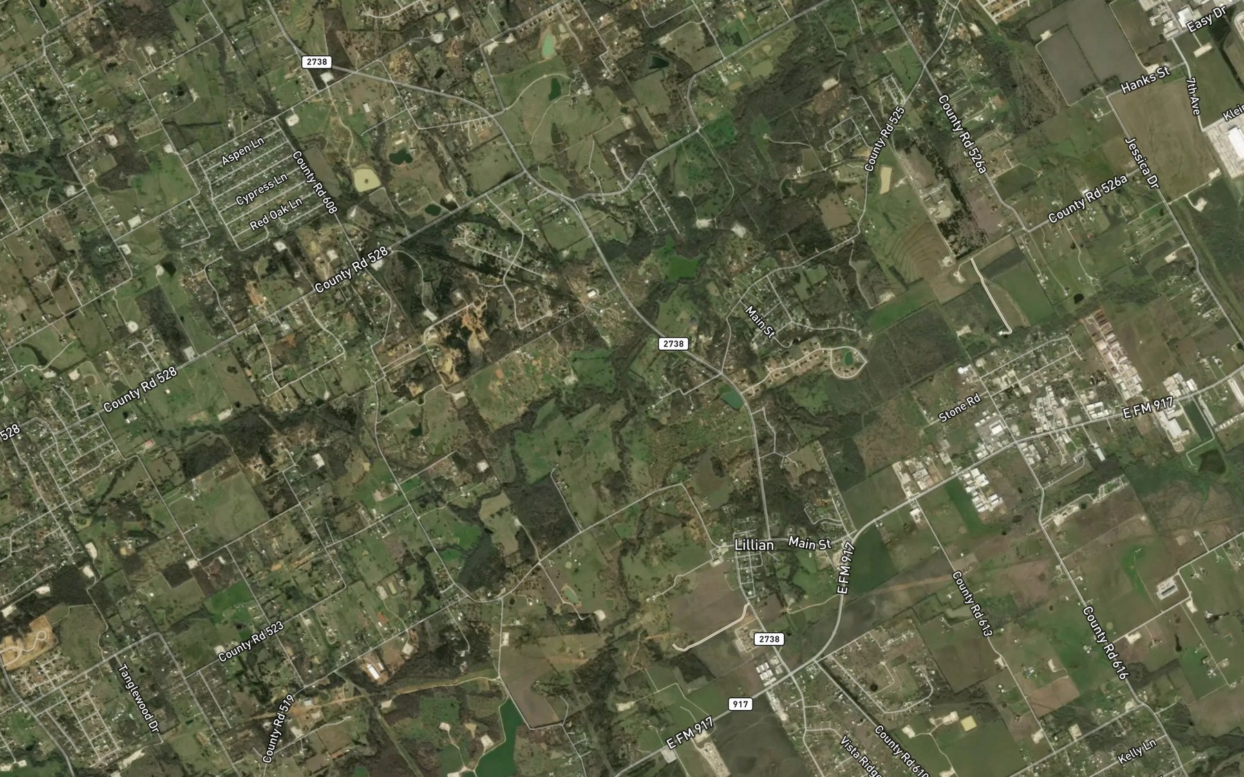 Satellite map of the King Branch