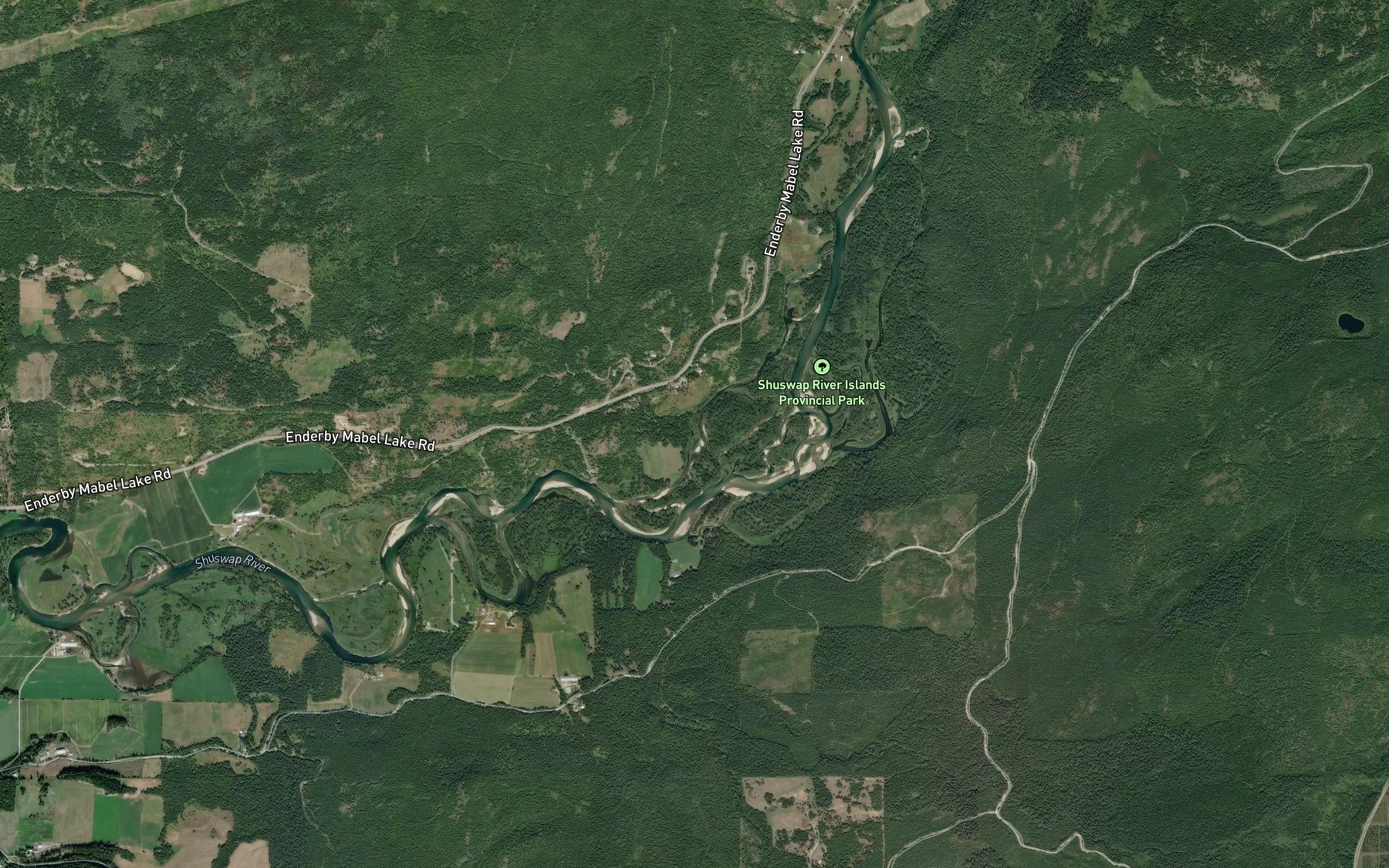 Satellite map of the Barnes Creek