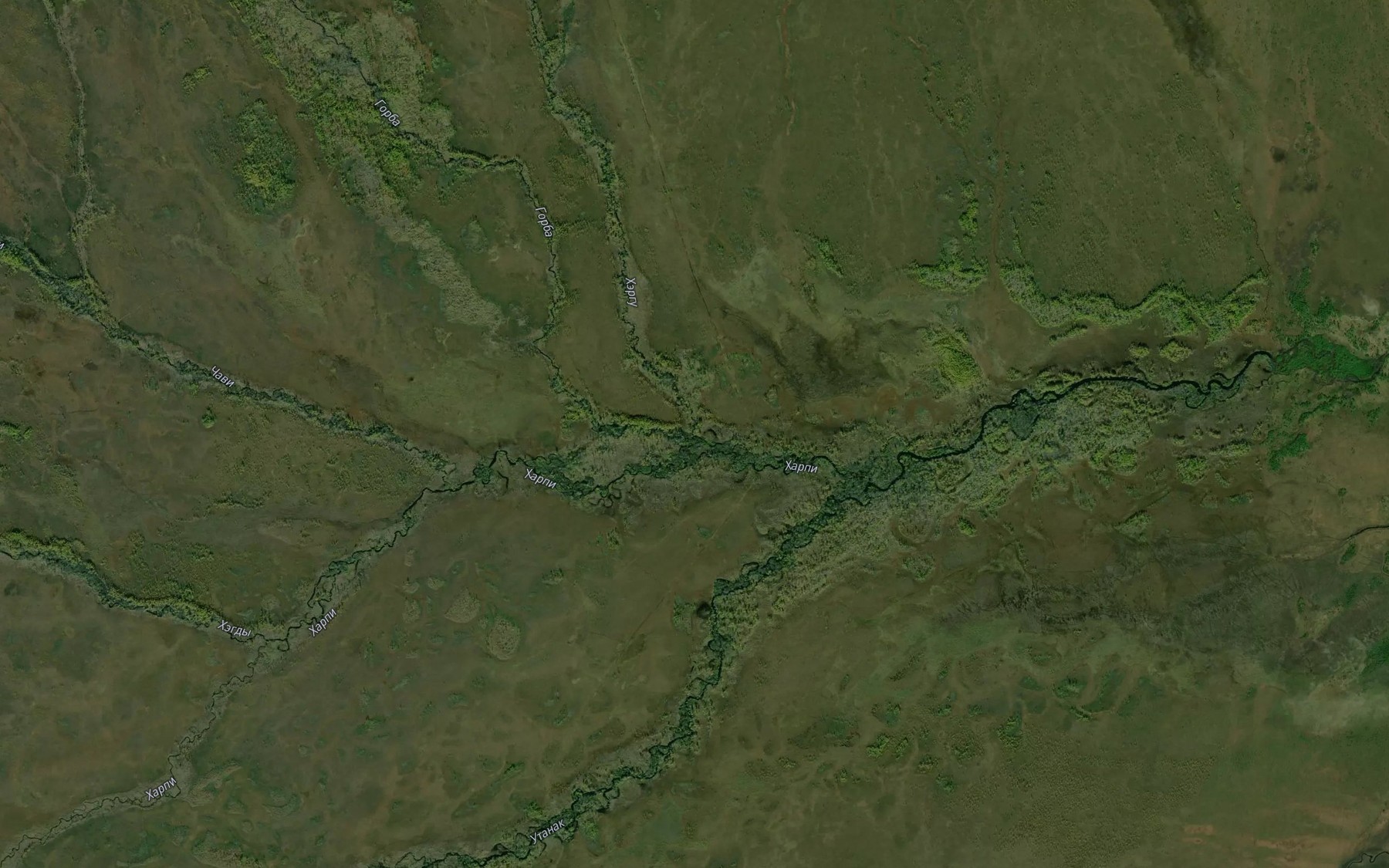 Satellite map of the Khergu