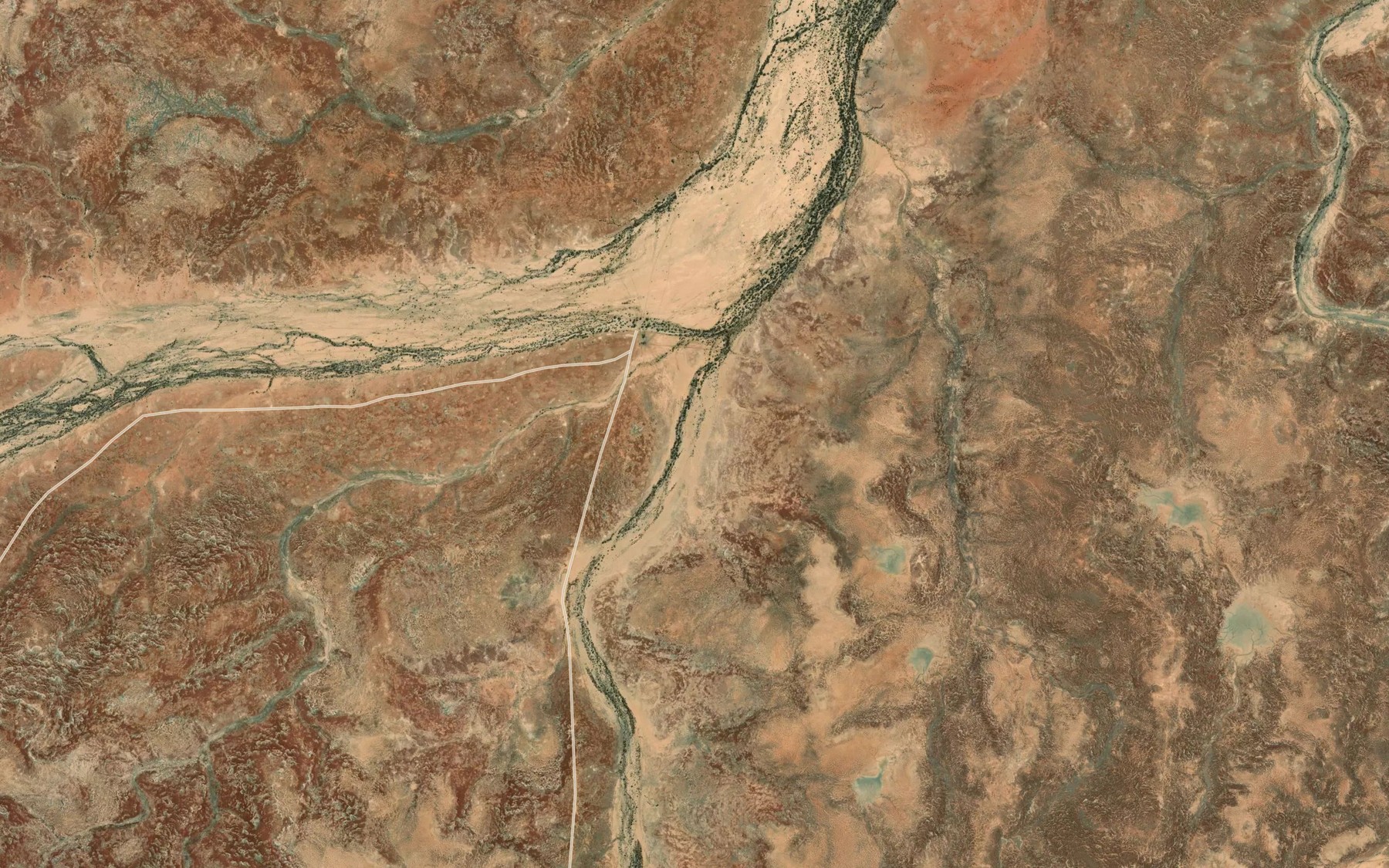 Satellite map of the Emu Creek