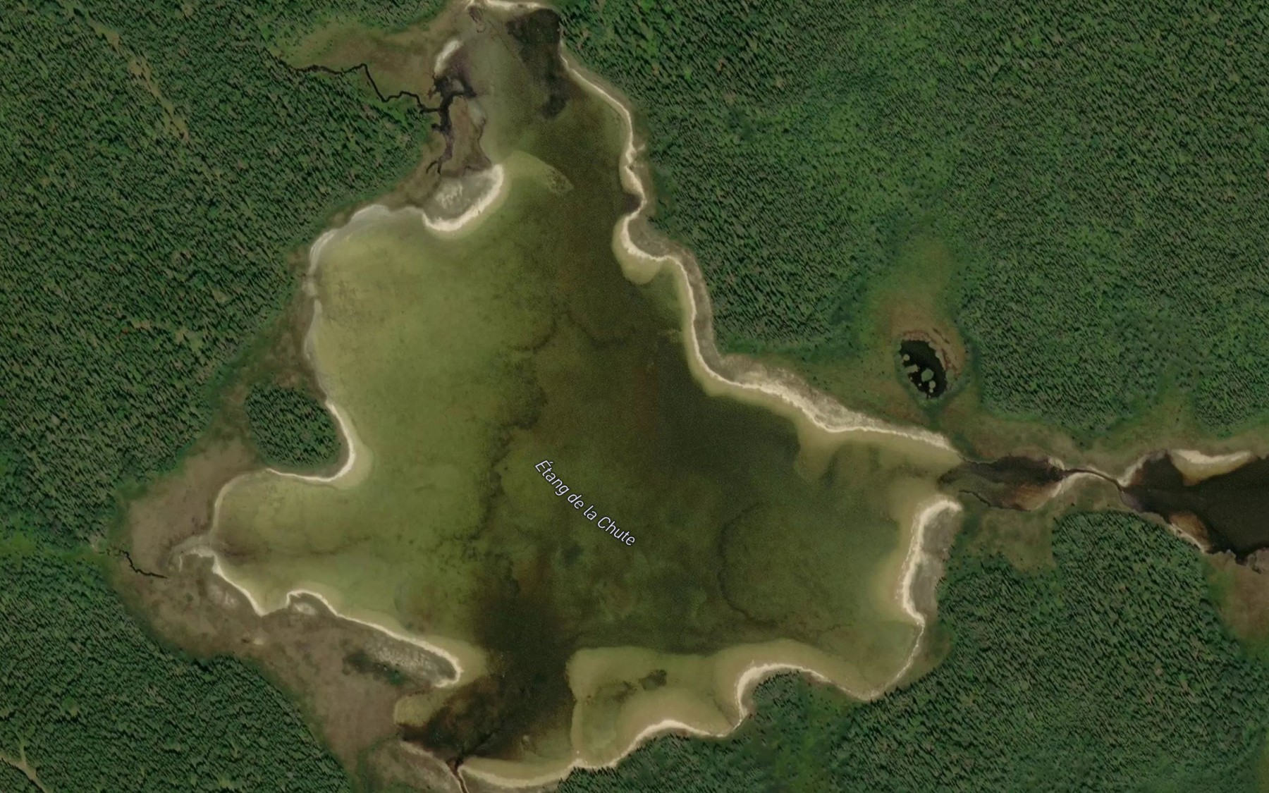 Satellite map of the Etang de la Chute