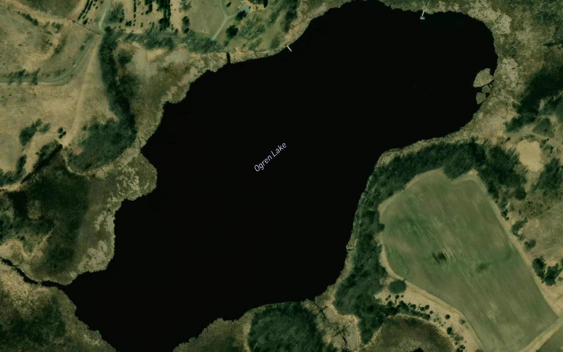 Satellite map of the Ogren Lake