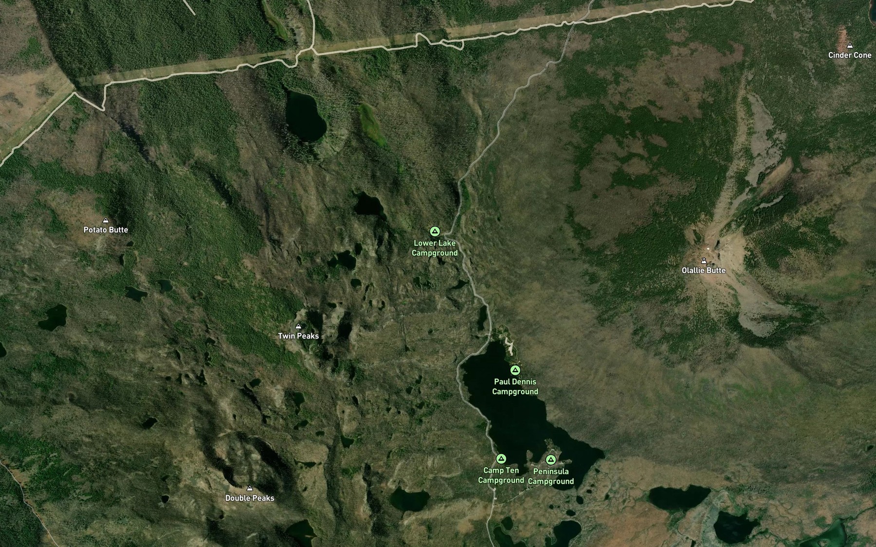Satellite map of the Little Lake