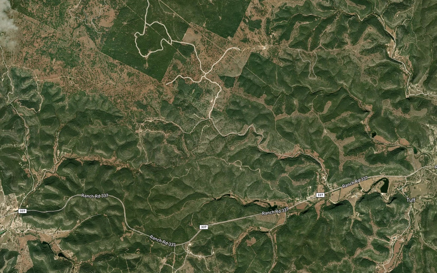 Satellite map of the Walnut Spring