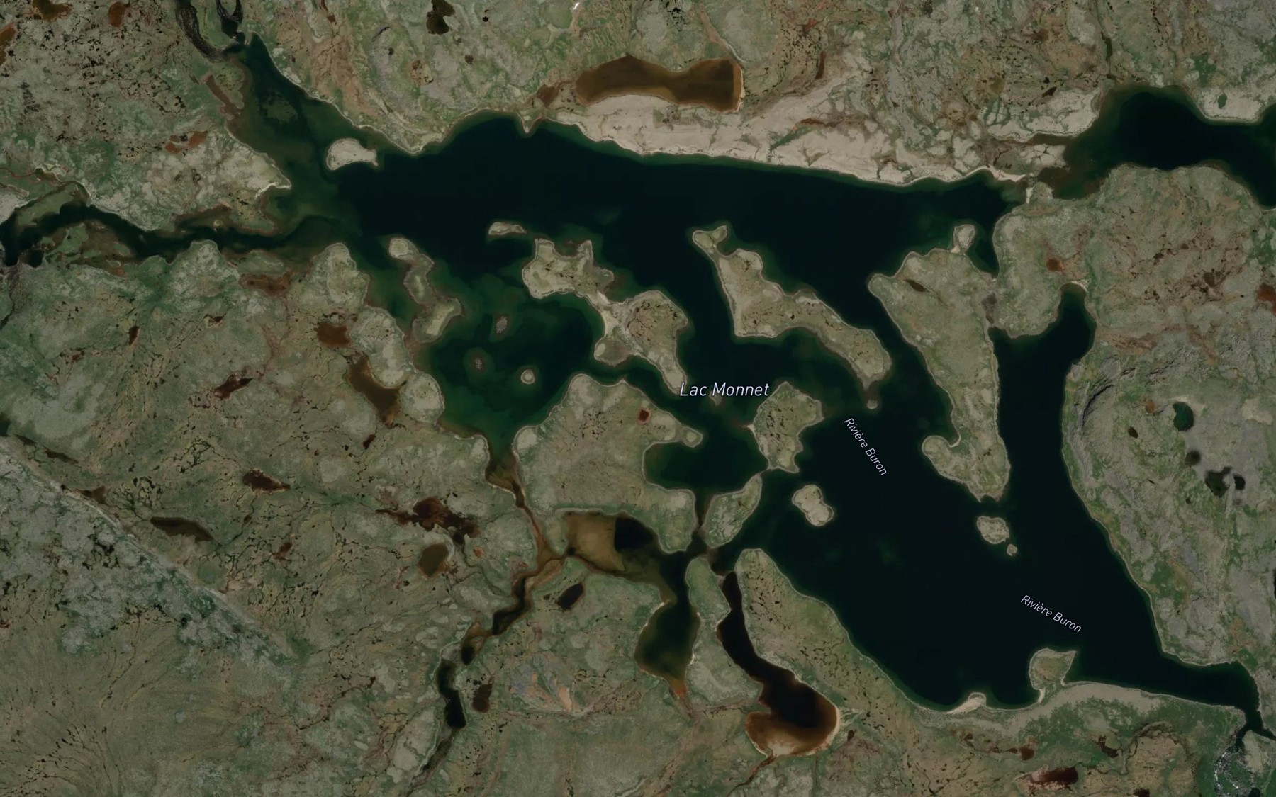 Satellite map of the Lac Monnet