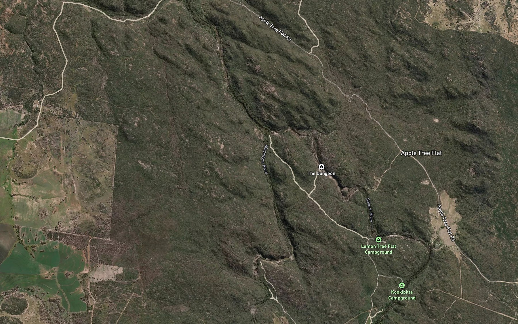 Satellite map of the Severn River