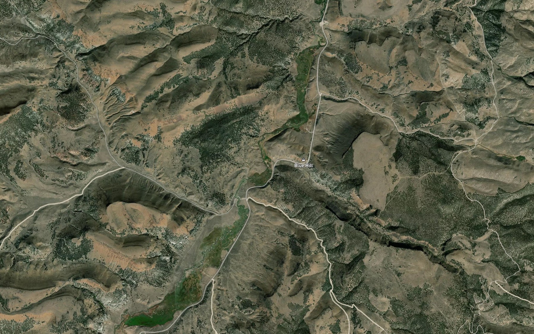 Satellite map of the Blue Hill Creek