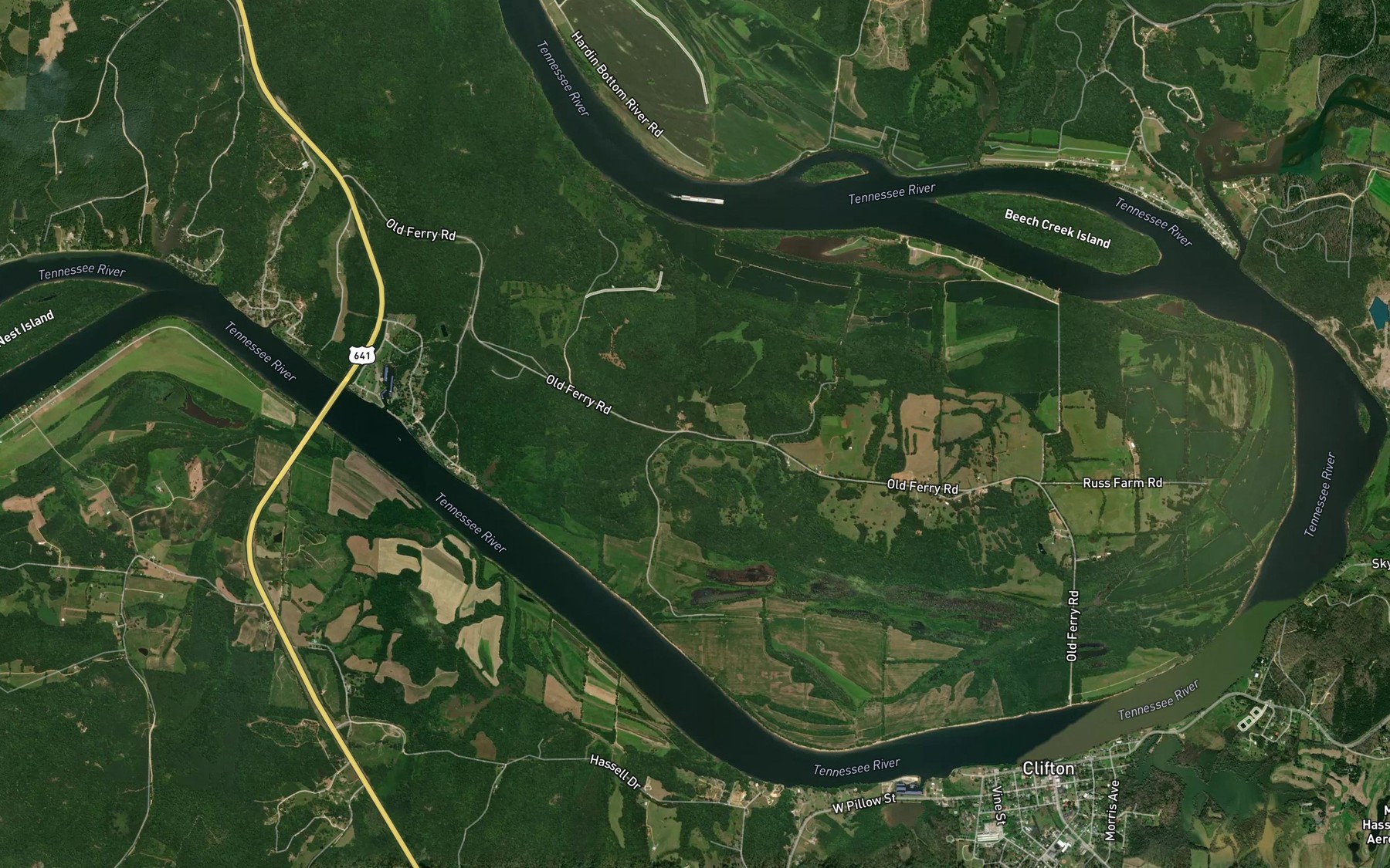 Satellite map of the Road Spring