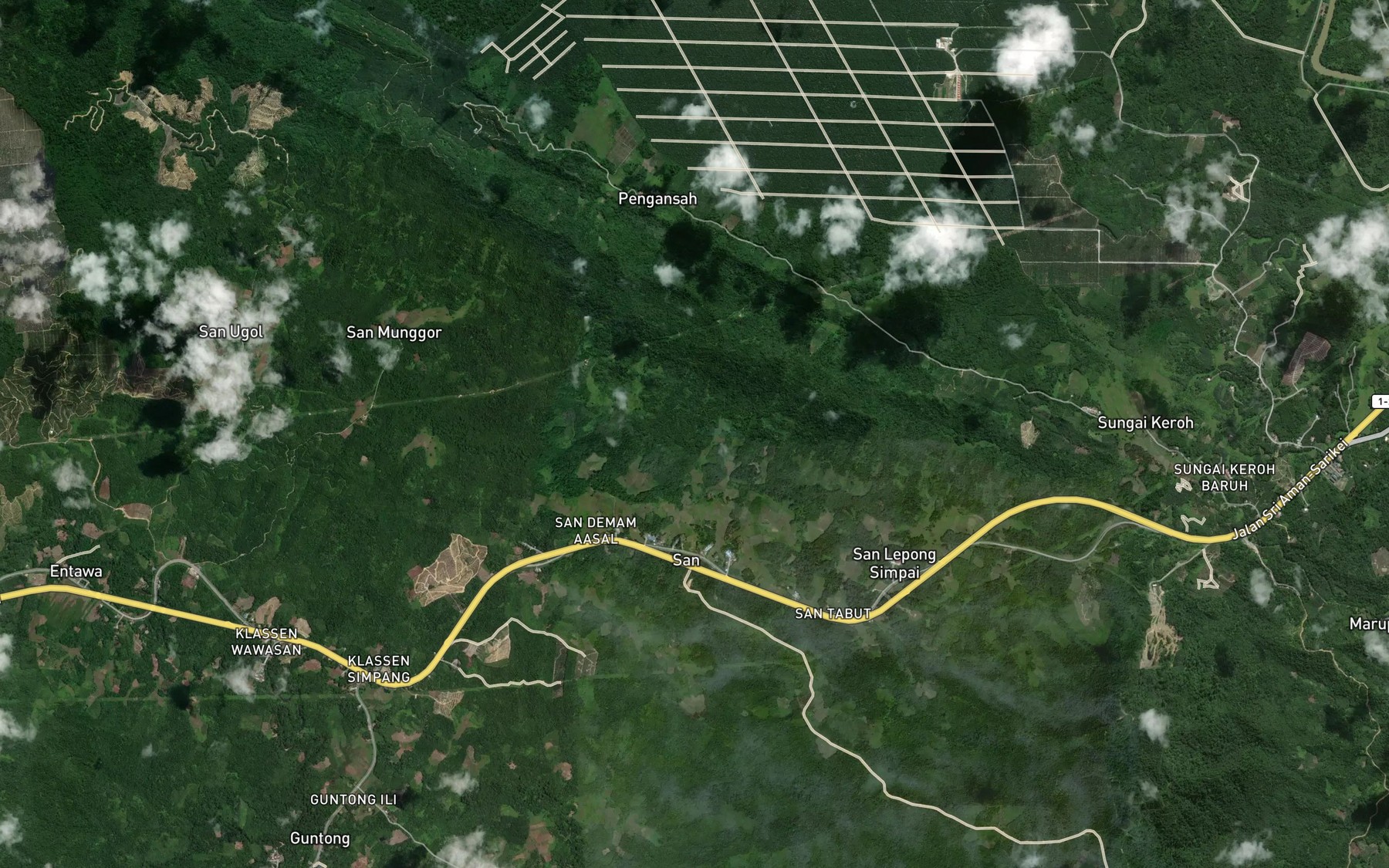 Satellite map of the Sungai Baki