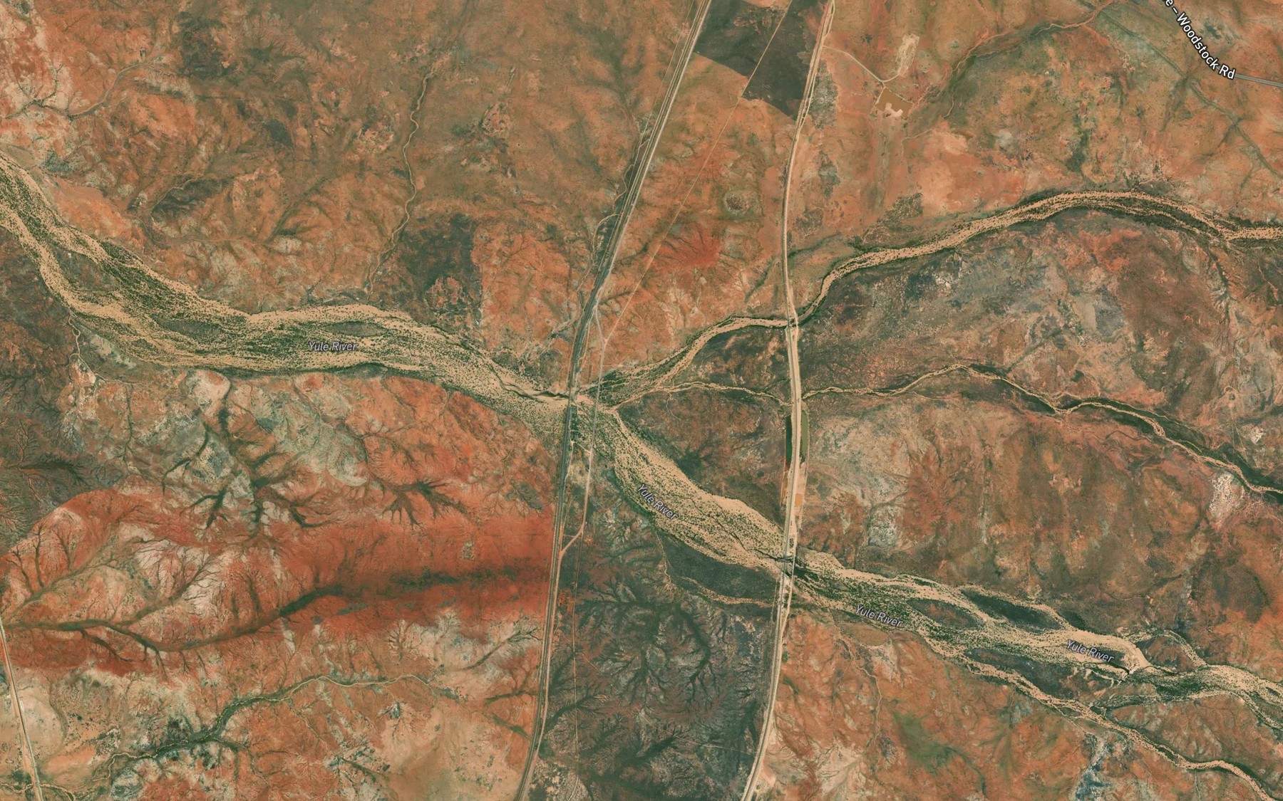 Satellite map of the Cobrong Creek