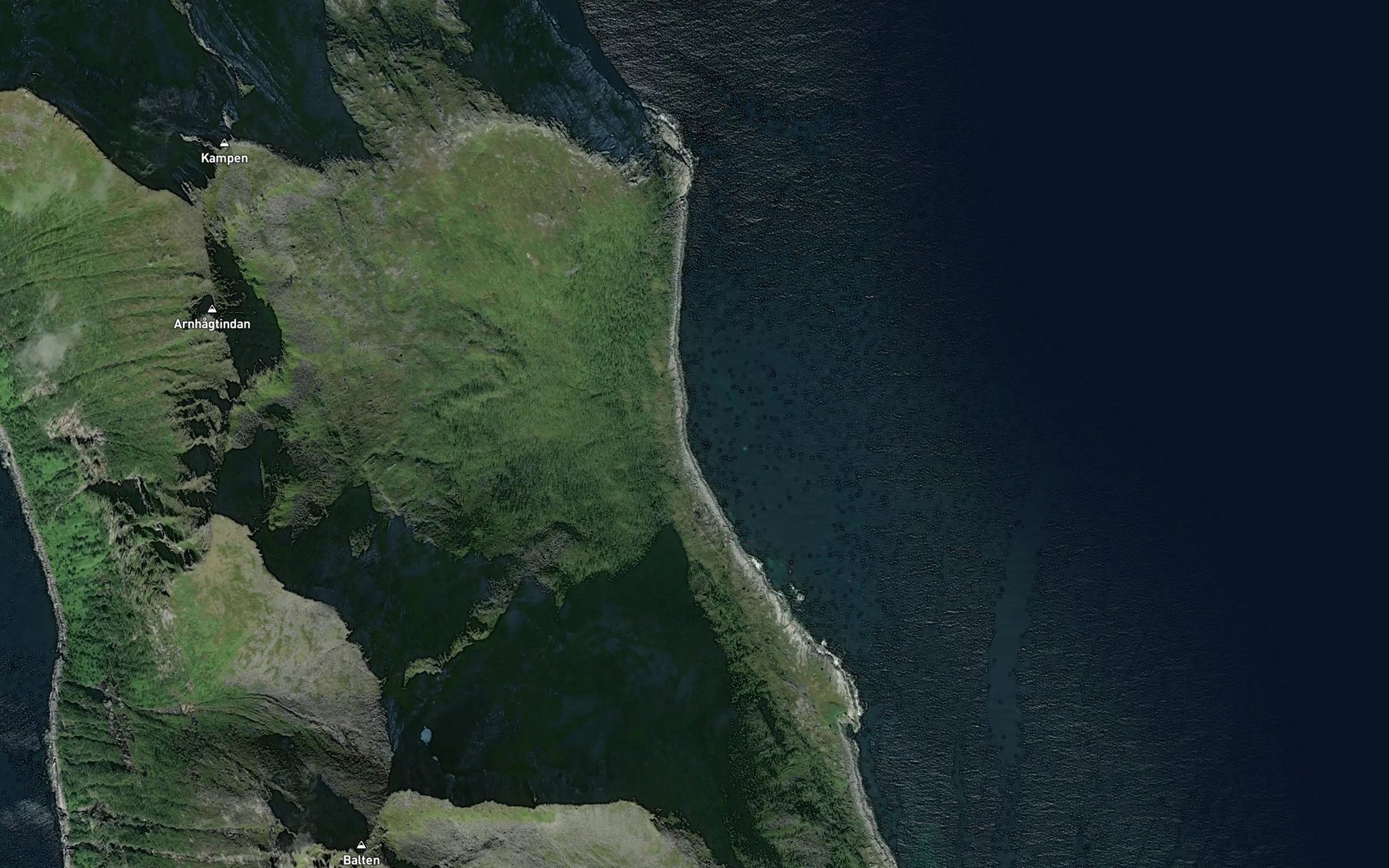 Satellite map of the Rennebukta