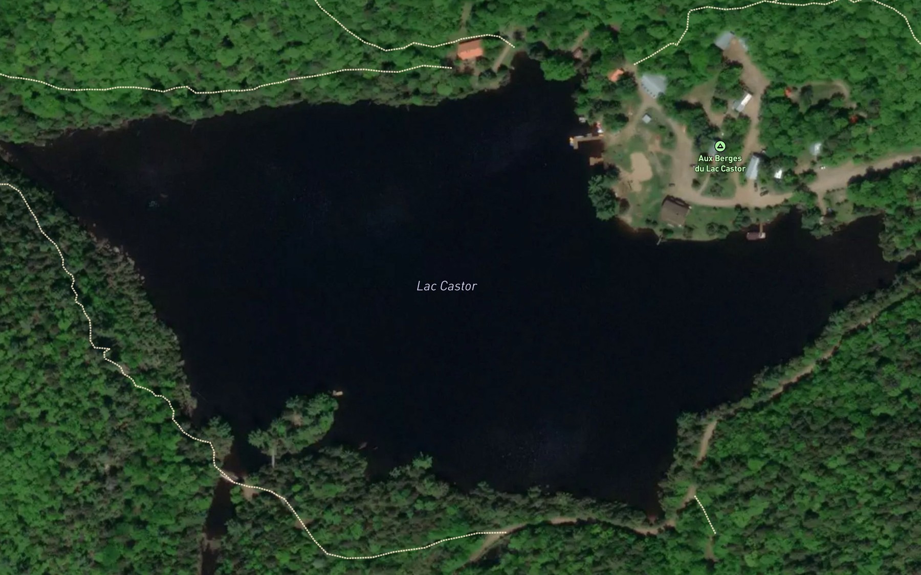 Satellite map of the Lac Castor