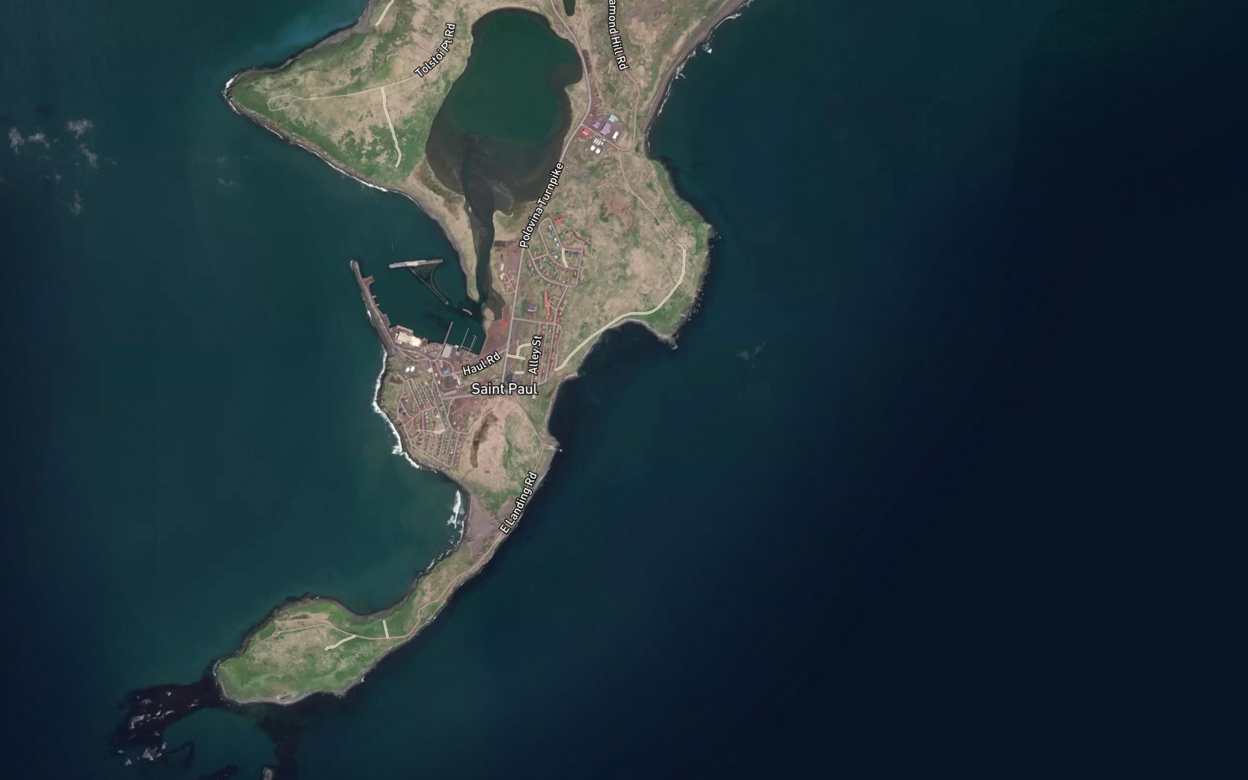 Satellite map of the East Anchorage (historical)