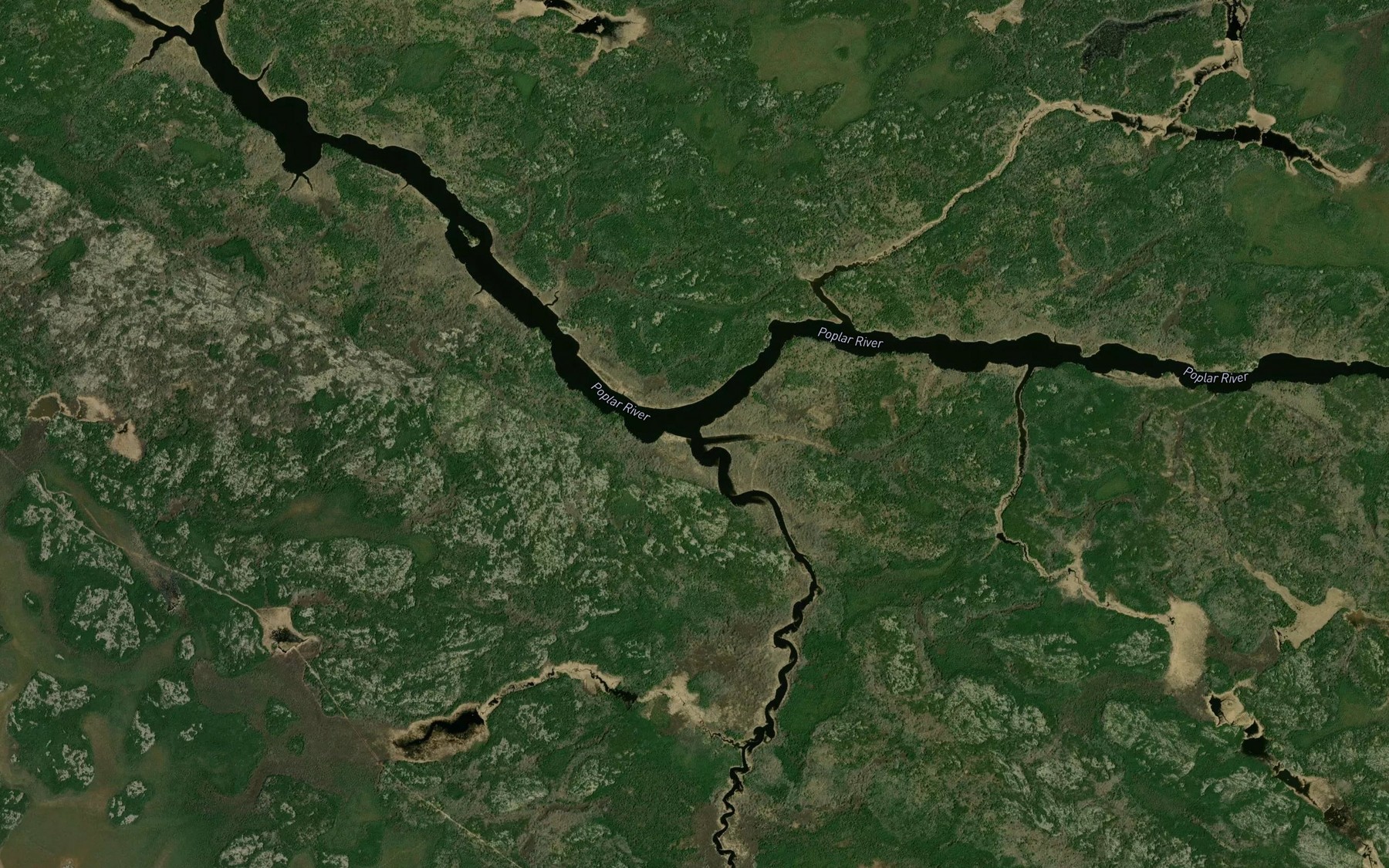 Satellite map of the Okeyakkoteinewin Creek