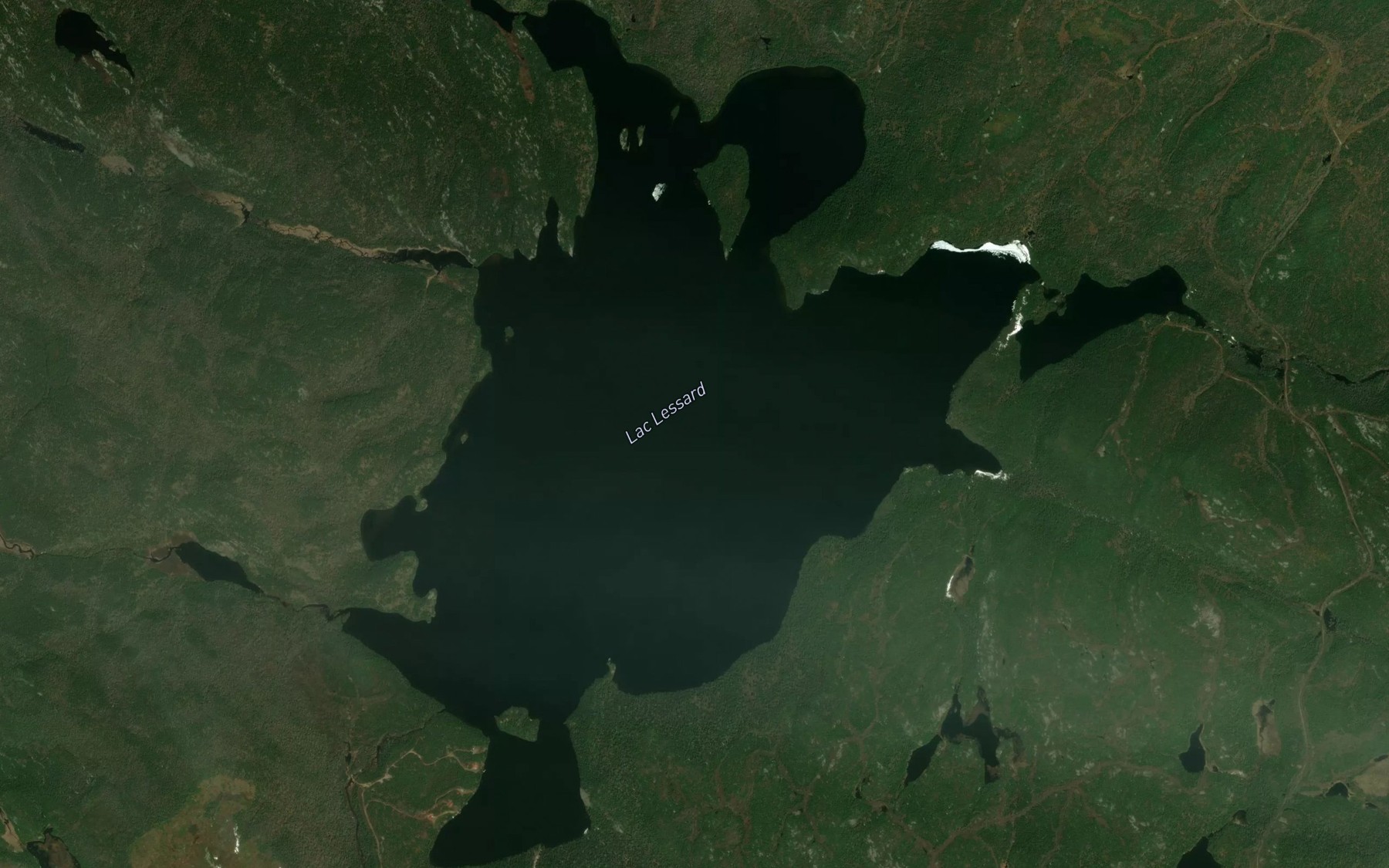 Satellite map of the Lac Lessard
