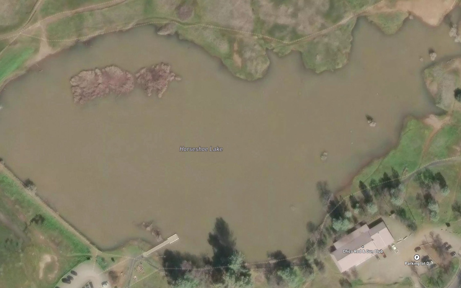 Satellite map of the Horseshoe Lake