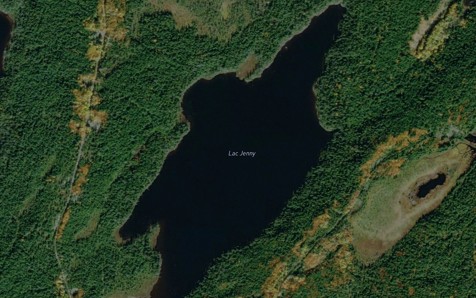 Satellite map of the Lac Jenny