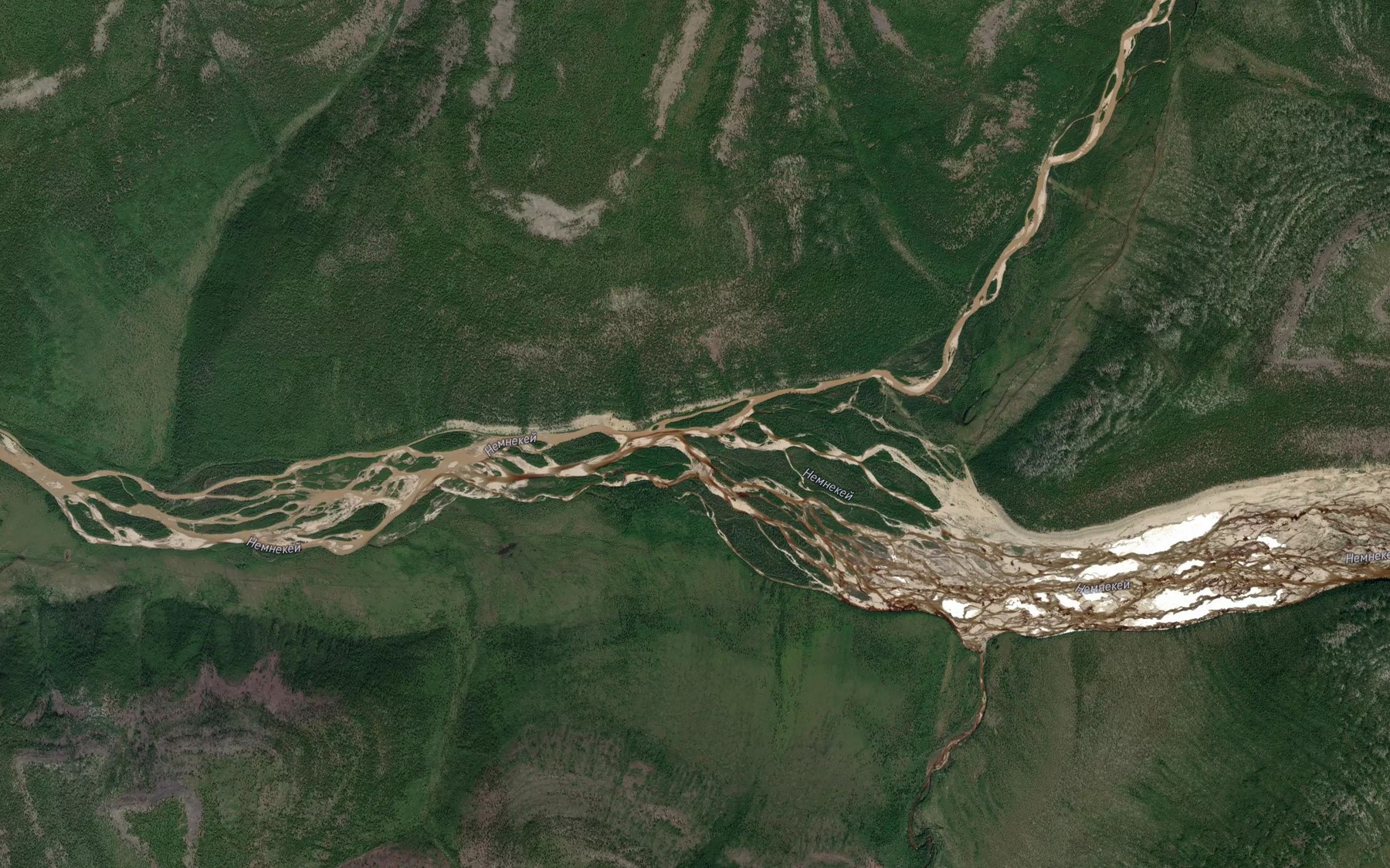 Satellite map of the Ulakhan-Chaydakh
