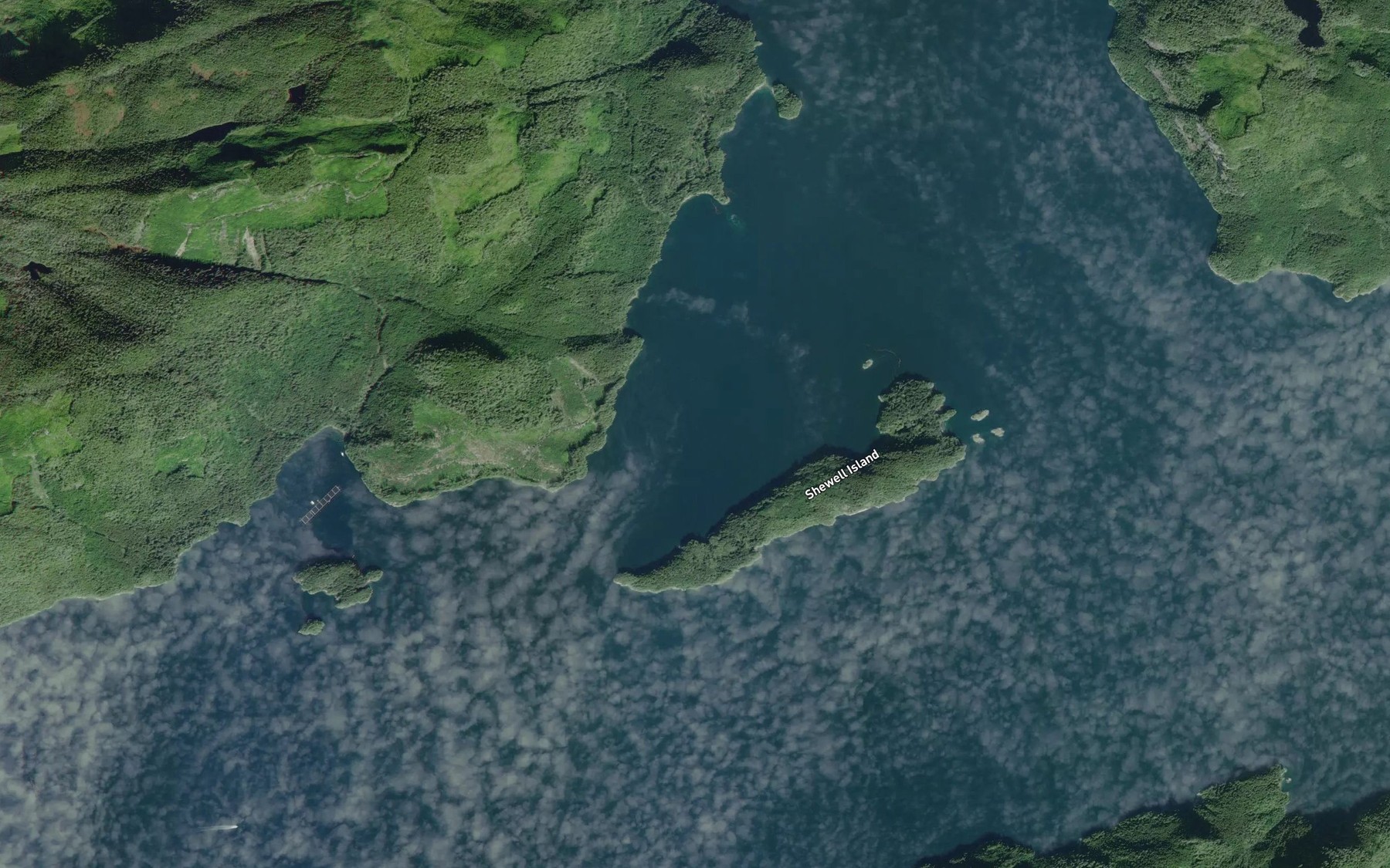 Satellite map of the Clapp Passage