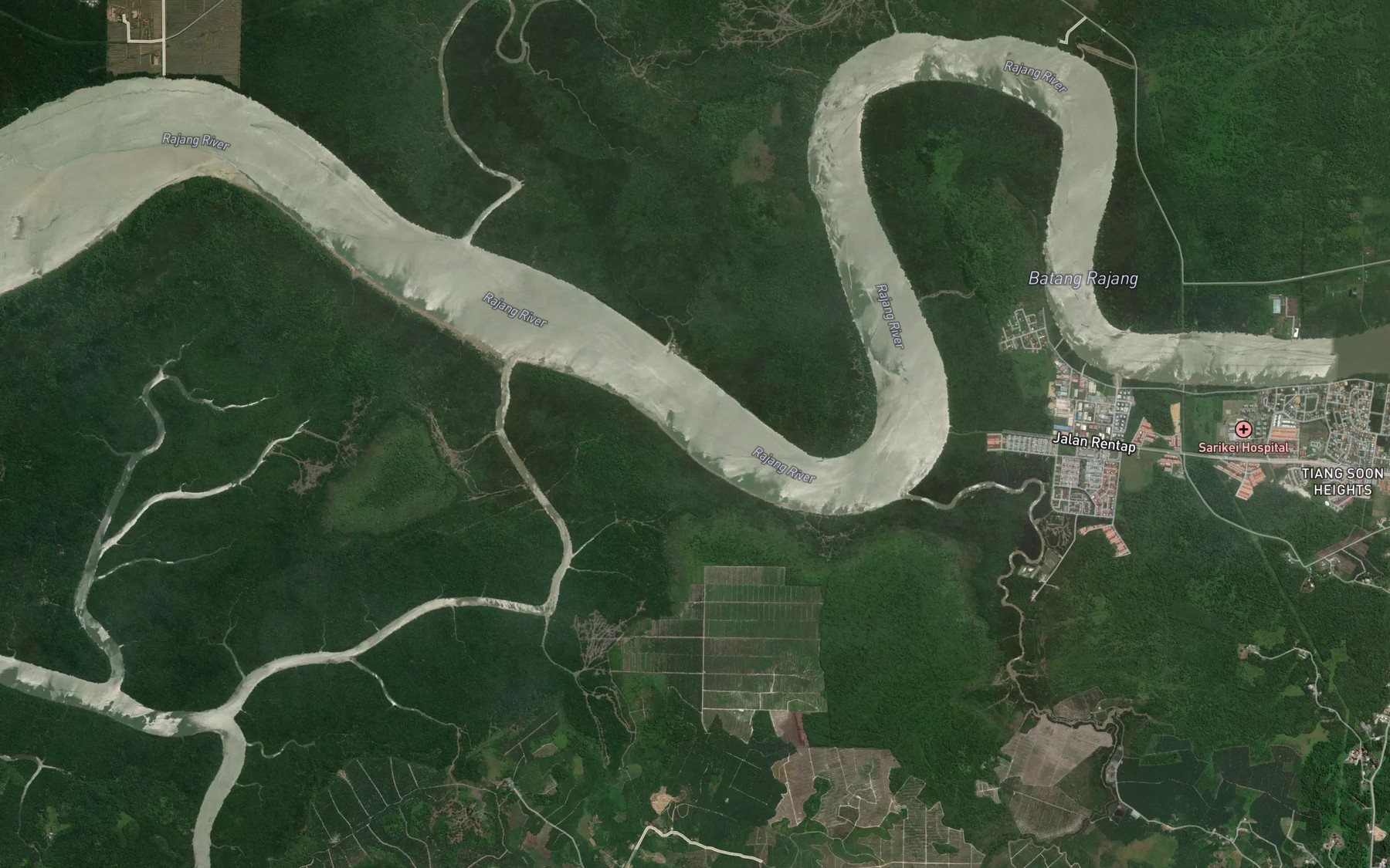 Satellite map of the Sungai Butun