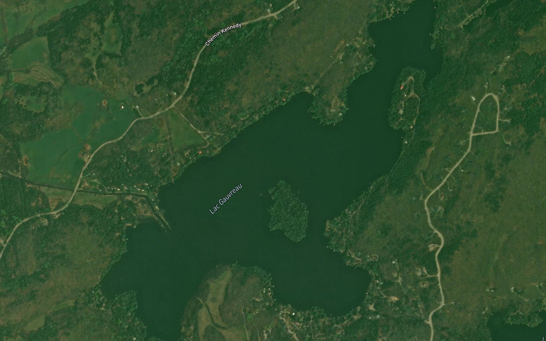 Satellite map of the Lac Gauvreau