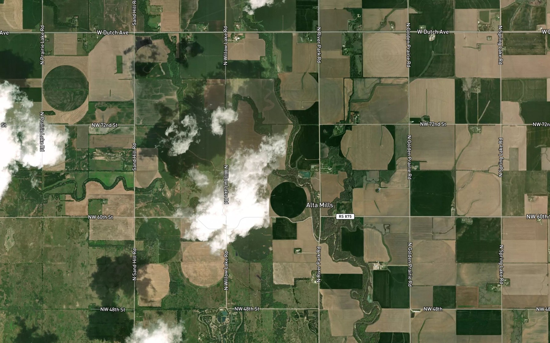 Satellite map of the Turkey Creek