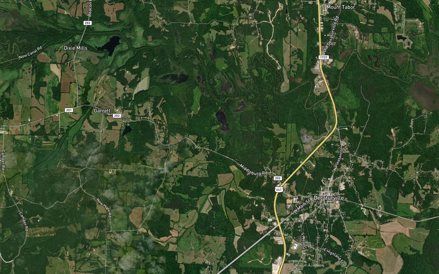 Satellite map of the Whites Spring