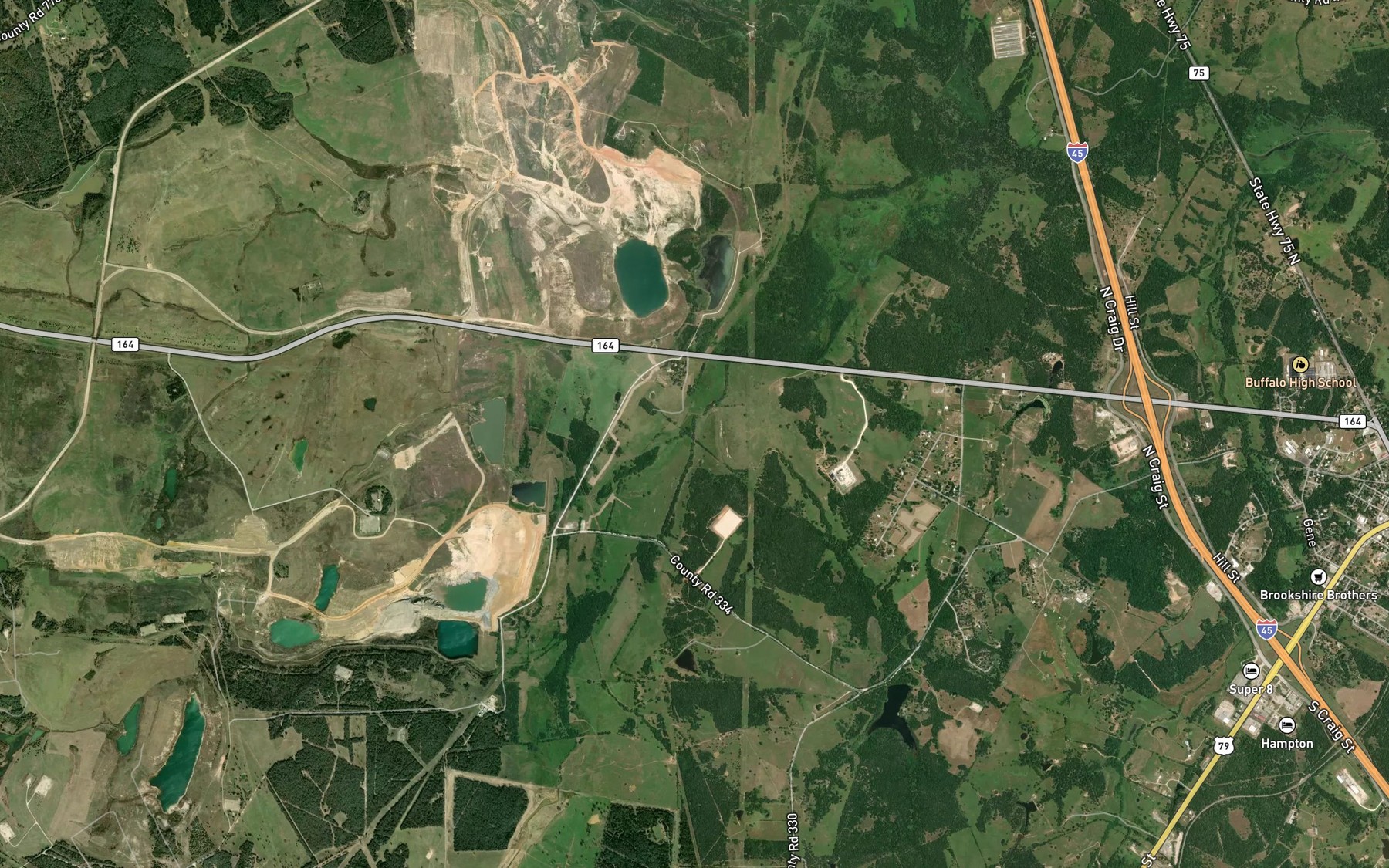 Satellite map of the Rena Branch
