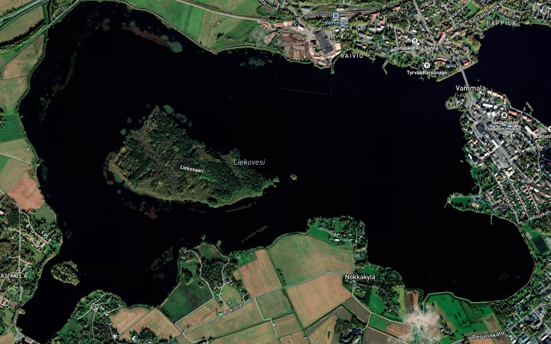 Satellite map of the Liekovesi