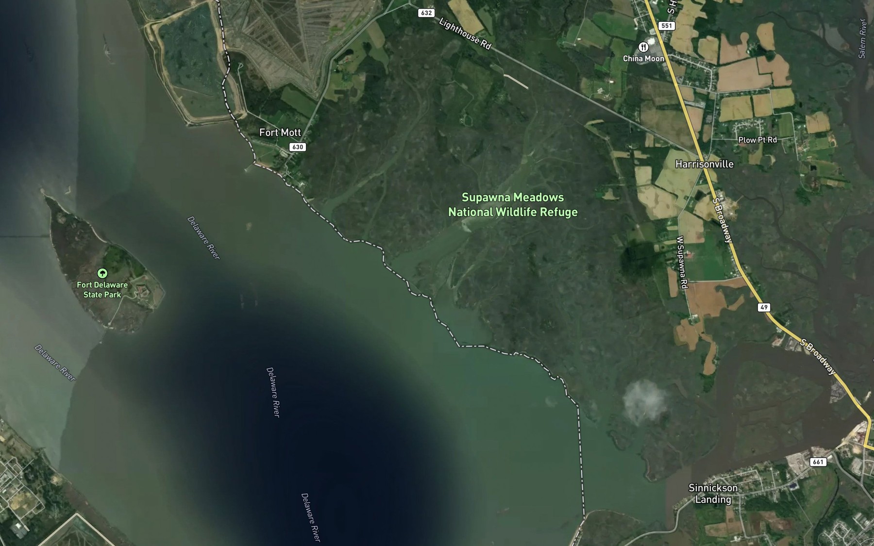 Satellite map of the Goose Pond